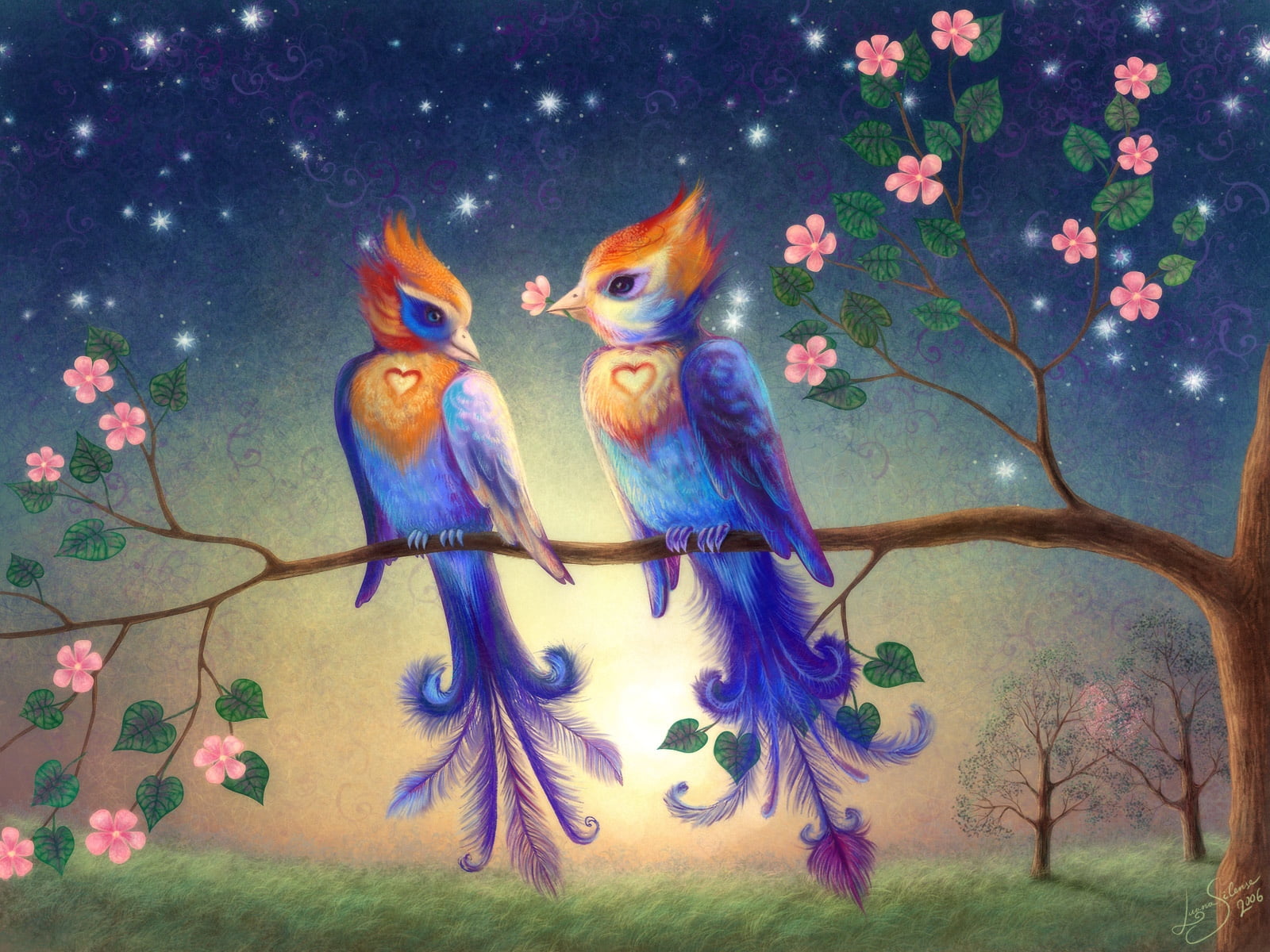 animal themes, color Image, decoration, blue, two animals, domestic, season, red, outdoors, group of animals, no People, representation, tree, winter, branch, HD Wallpaper