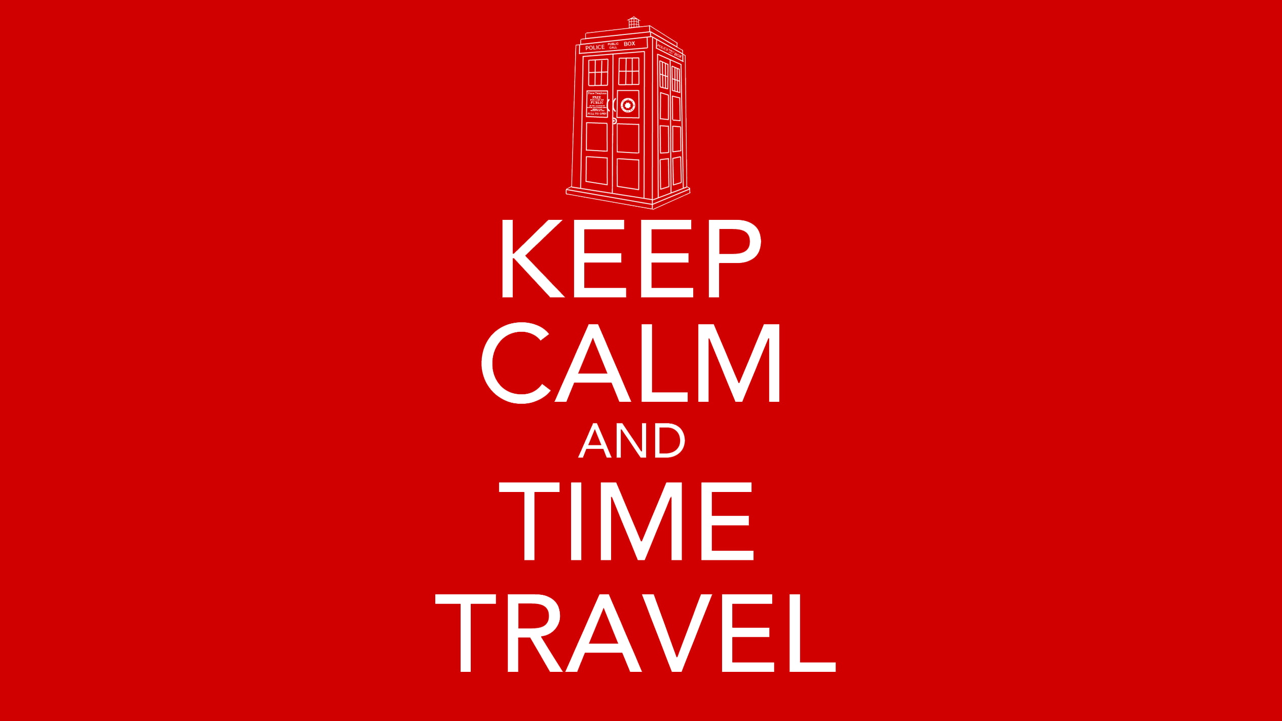 Doctor Who, The Doctor, tardis, 1080P, Keep Calm And..., red, artwork, Time Travel, HD Wallpaper