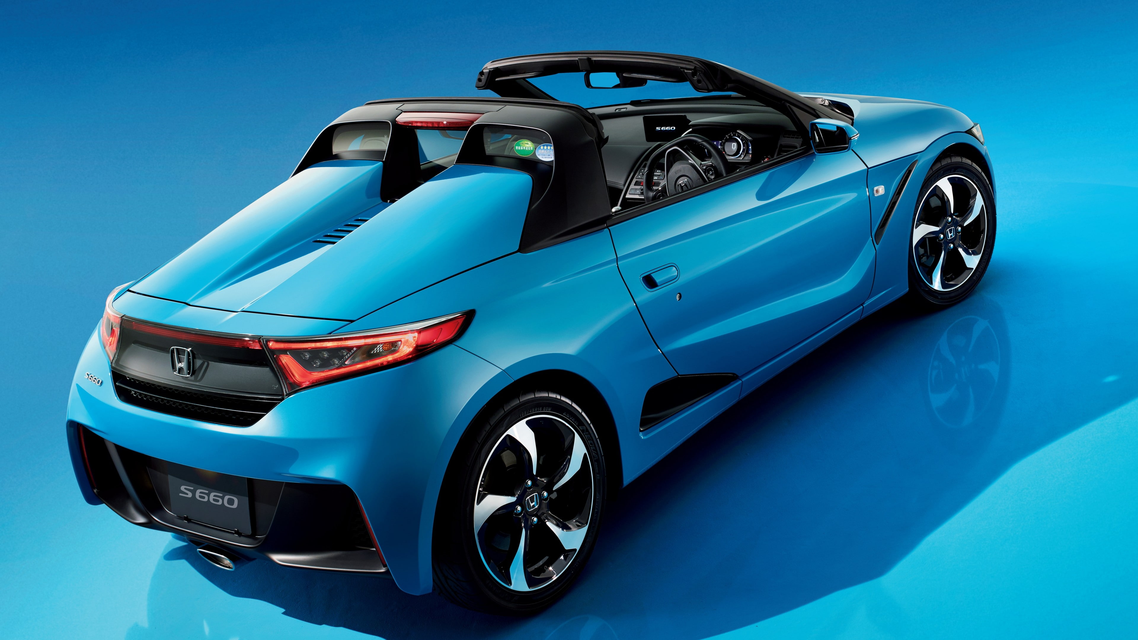 Concept, coupe, convertible, blue, future car, 4K, Honda S660, Tokyo Motor Show 2015, HD Wallpaper