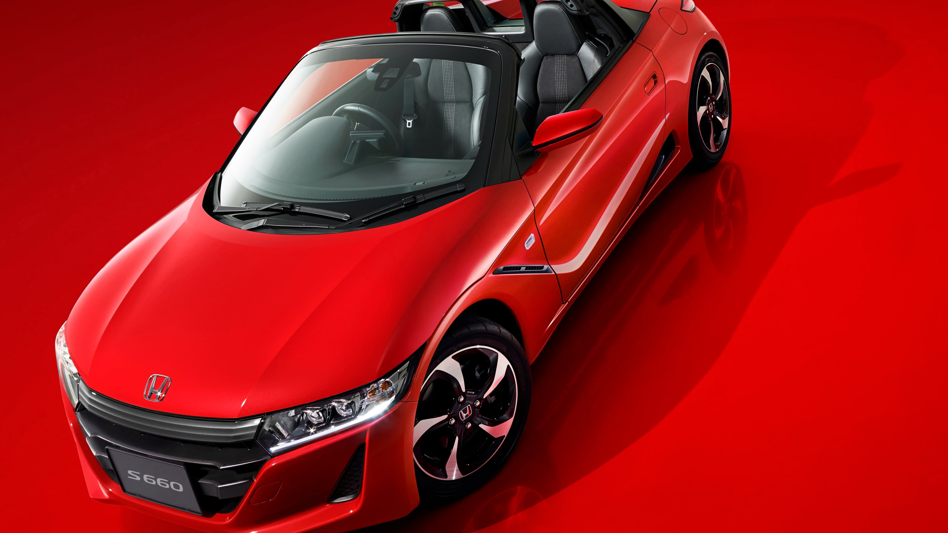 red, 4K, surface, Concept, future car, coupe, Tokyo Motor Show 2015, Honda S660, honda, HD Wallpaper