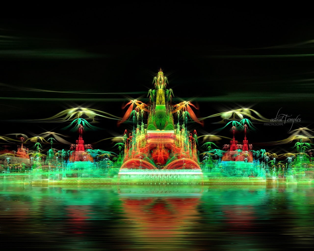 night, green, travel, multi Colored, graphic, cultures, smoke, nature, holiday, famous Place, built Structure, sky, motion, travel Destinations, HD Wallpaper