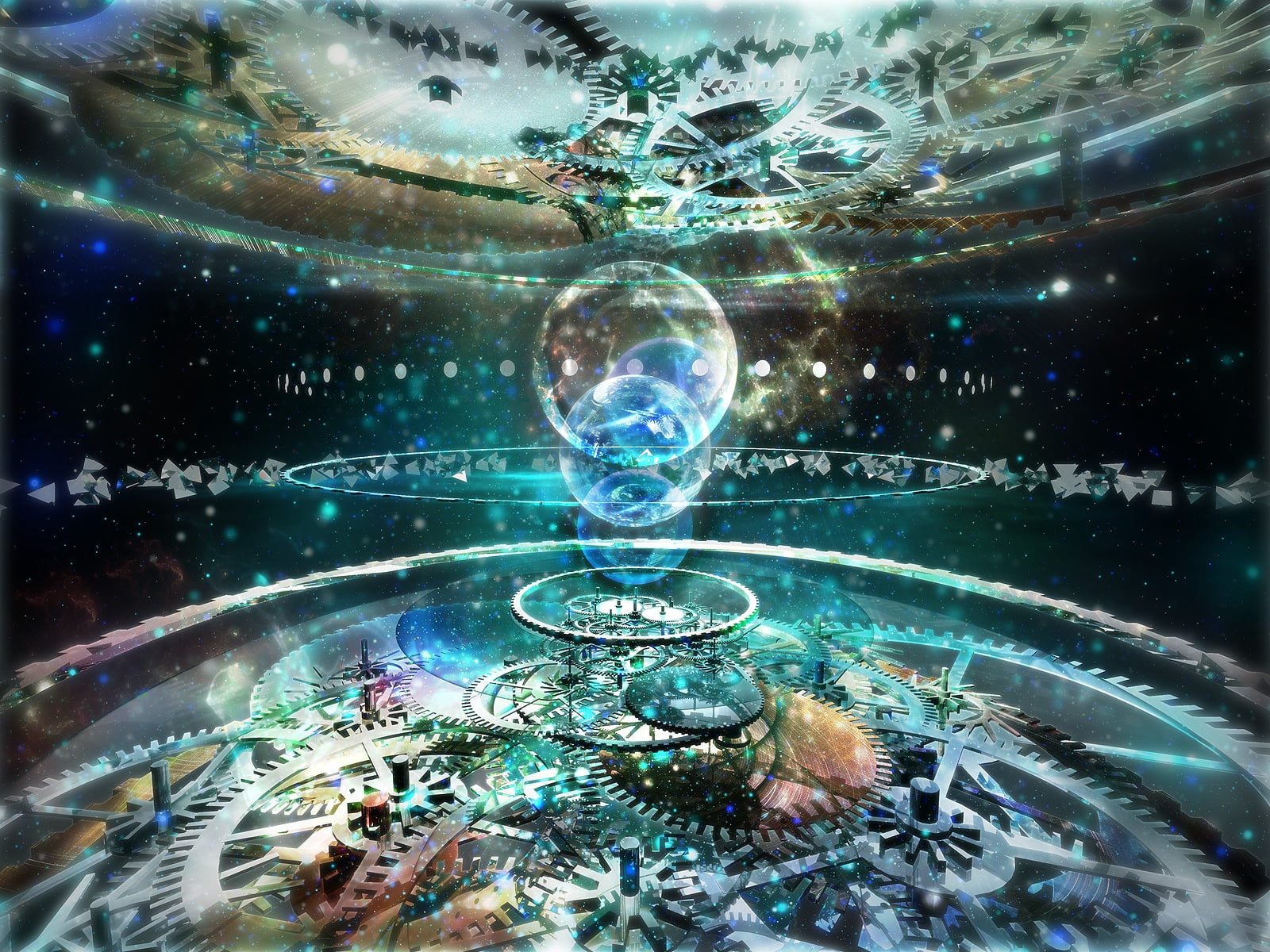 sphere, transparent, city, decoration, technology, glass - material, glowing, planet - Space, shiny, light, imagination, light - Natural Phenomenon, illustration, HD Wallpaper