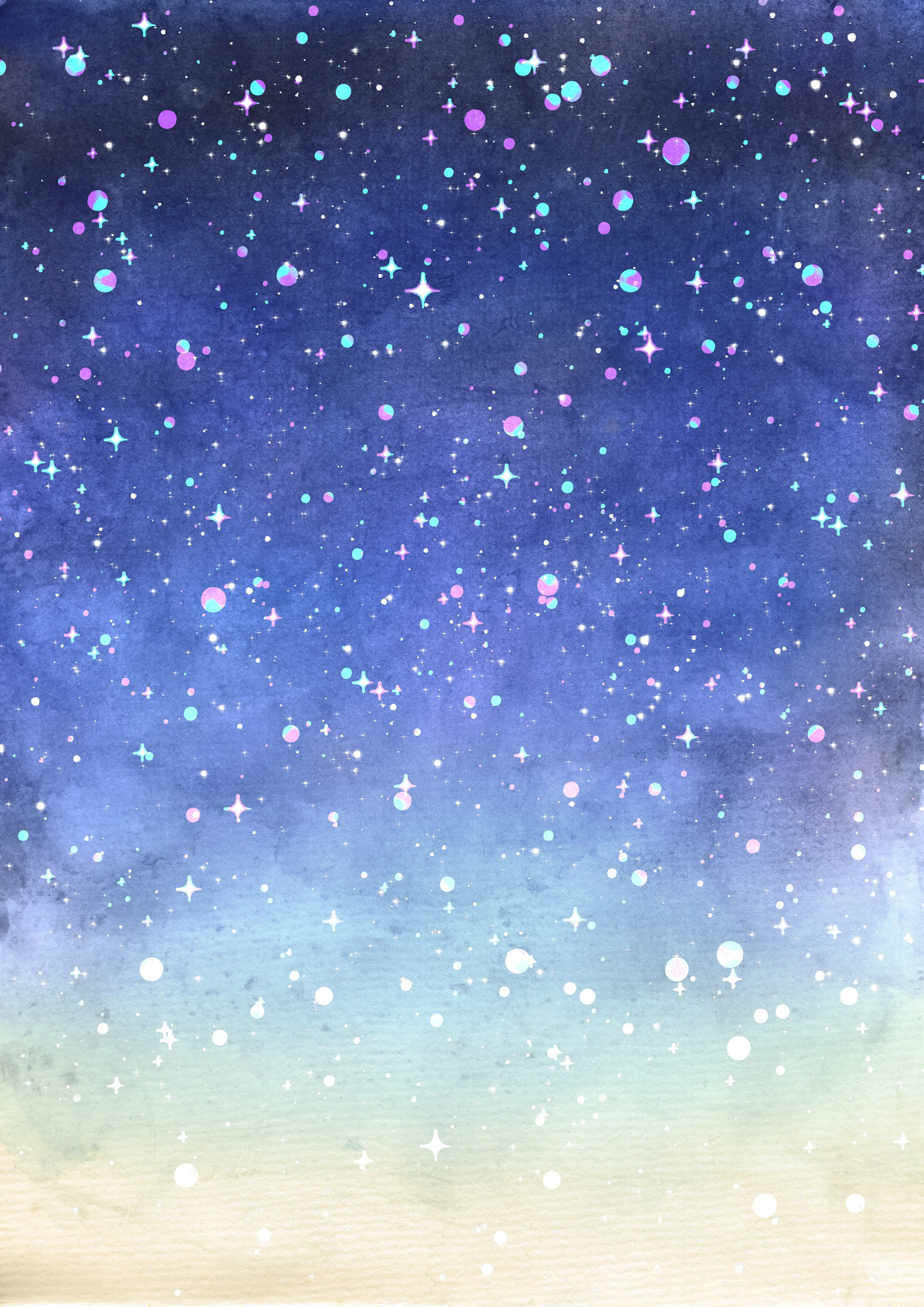 starry sky, vibrant color, nature, brown, decor, holiday - event, multi colored, winter, outdoors, bright, snow, night, space, defocused, astronomy, watercolor, Phone HD Wallpaper