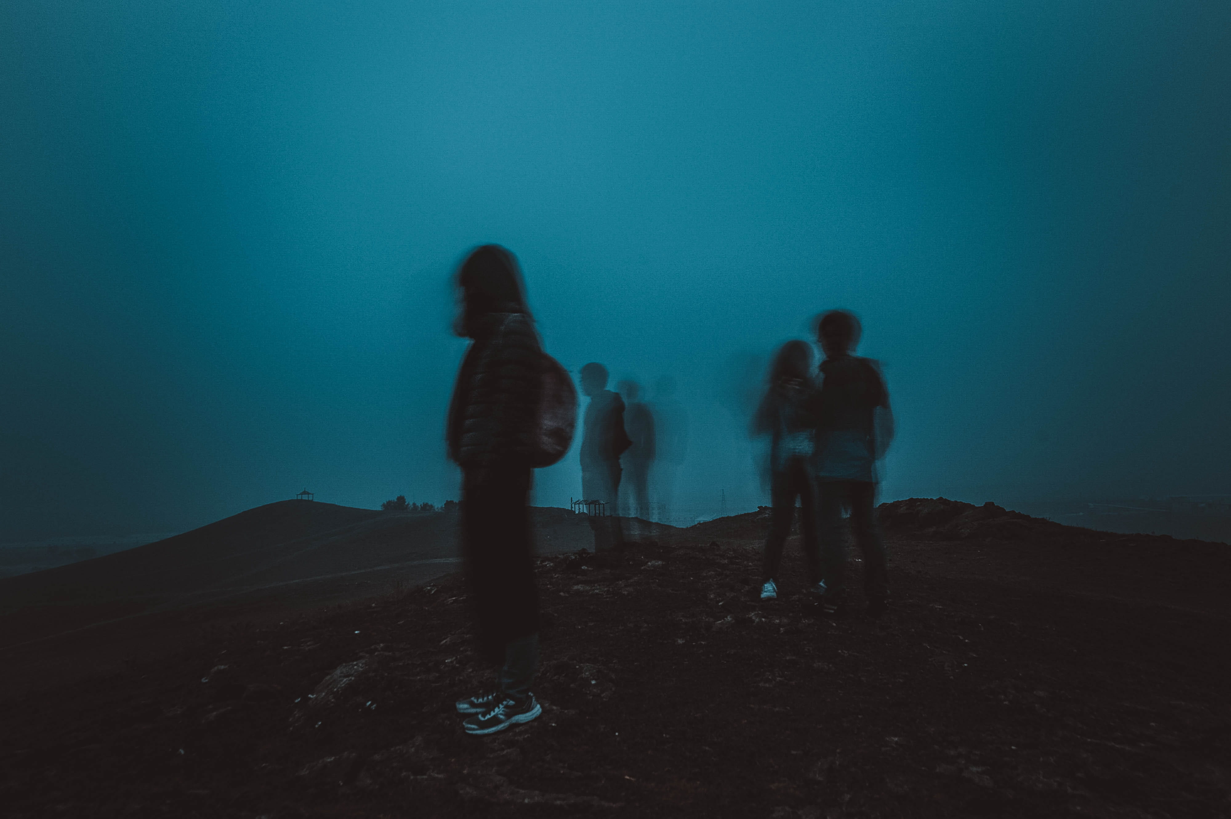 real people, ghostly, blurry, outdoors, women, before dawn, water, haunting, vacations, motion blur, people, men, trip, dark, person, mystical, mountain, HD Wallpaper