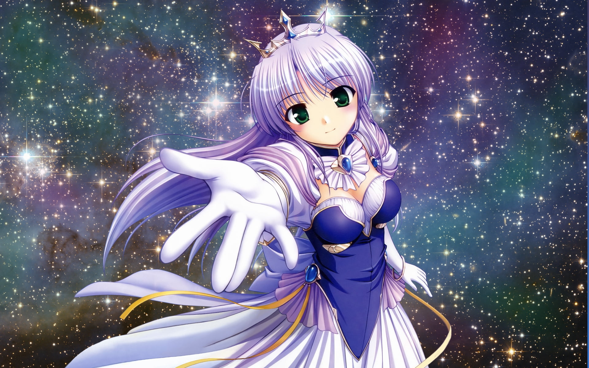 computer Graphic, low angle view, star Shape, illuminated, art and craft, sculpture, no people, stars, religion, nature, night, anime, celebration, belief, HD Wallpaper