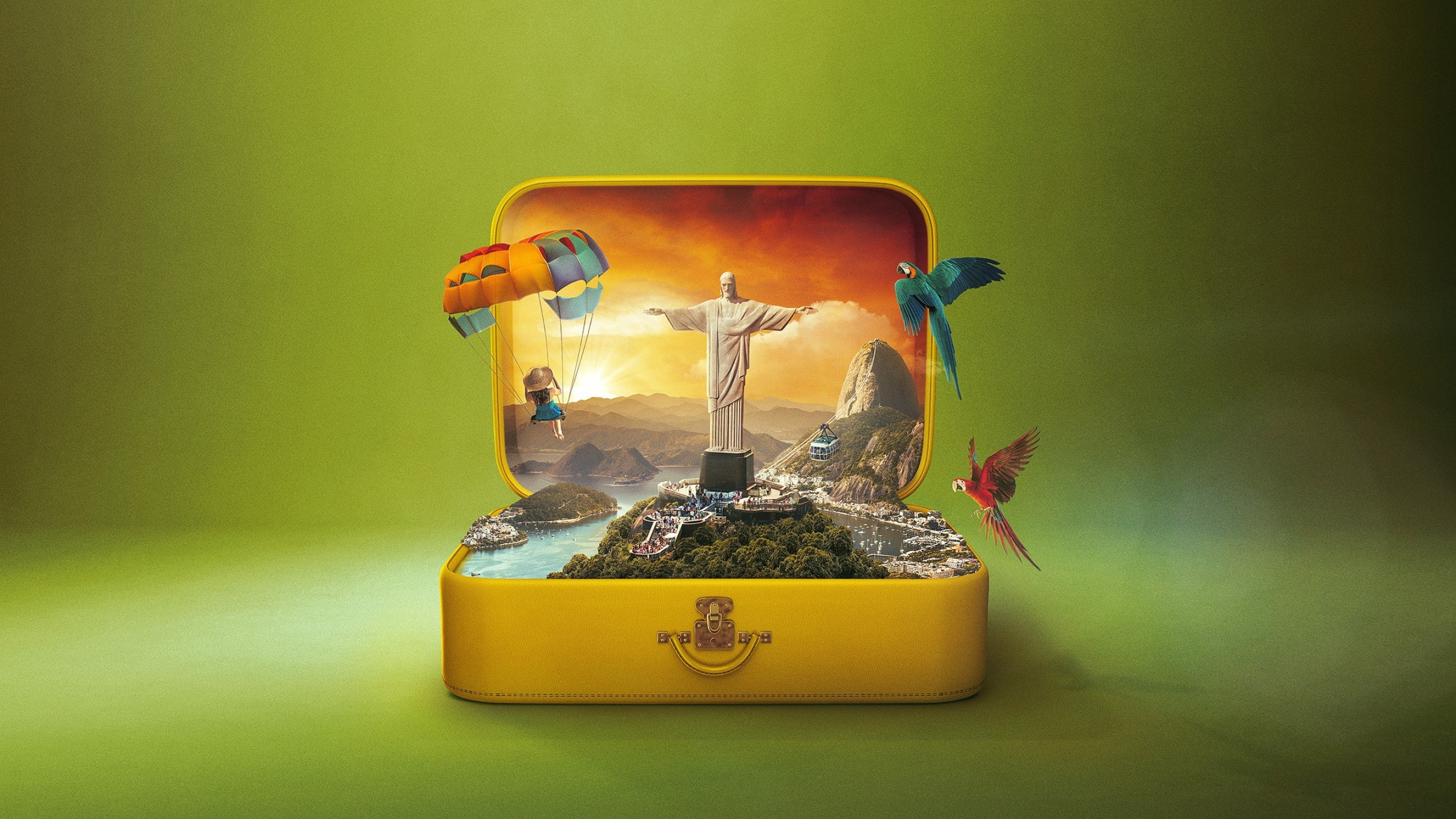 janiero, art, 2K, christ, redeemer, HD, Rio de Janeiro, Brazil, Christ the Redeemer, de, suitcase, rio, HD Wallpaper