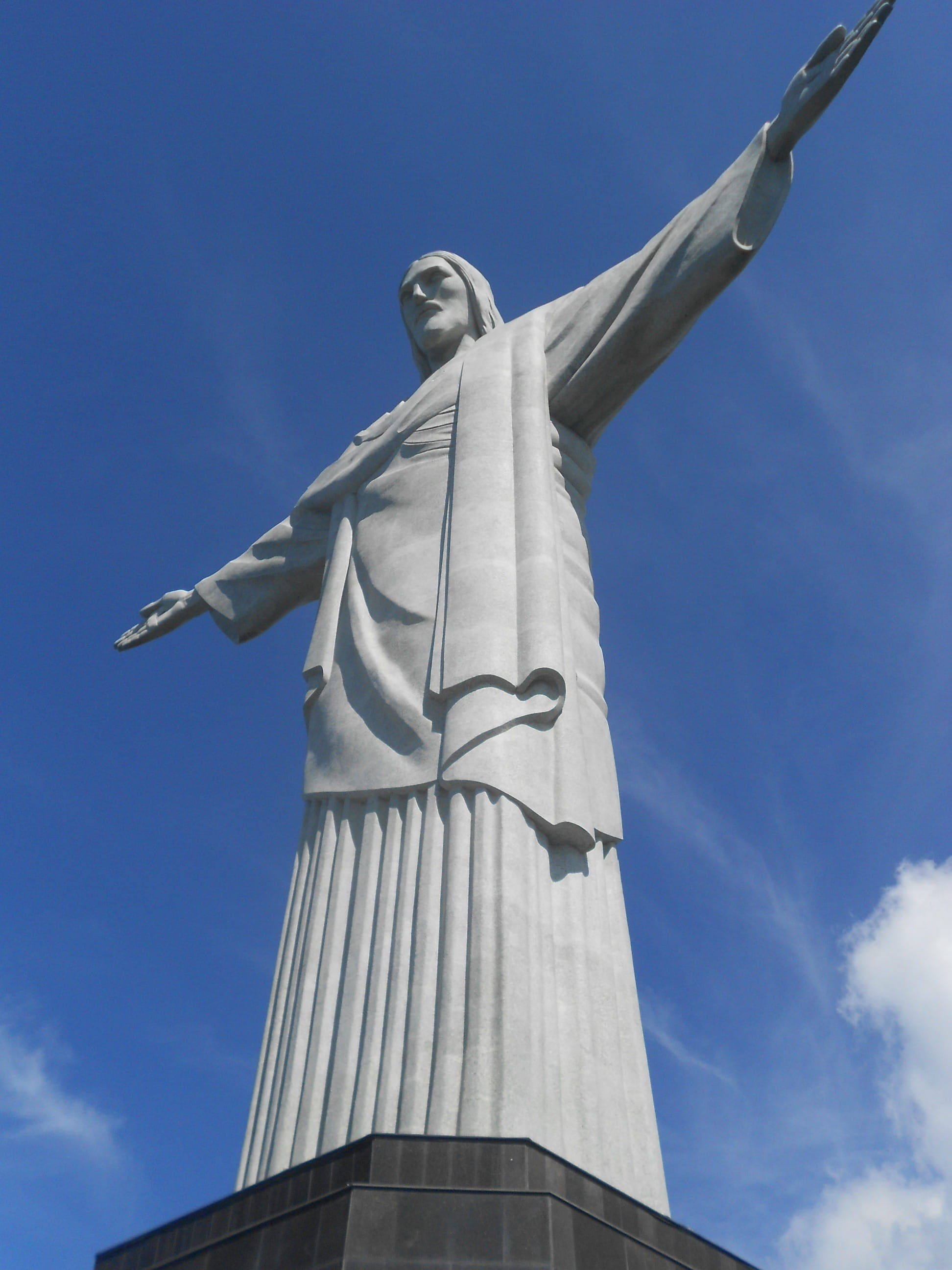travel destinations, corcovado, statue, architecture, human representation, spirituality, day, Christ, tourism, sunlight, representation, monument, art and craft, Phone HD Wallpaper