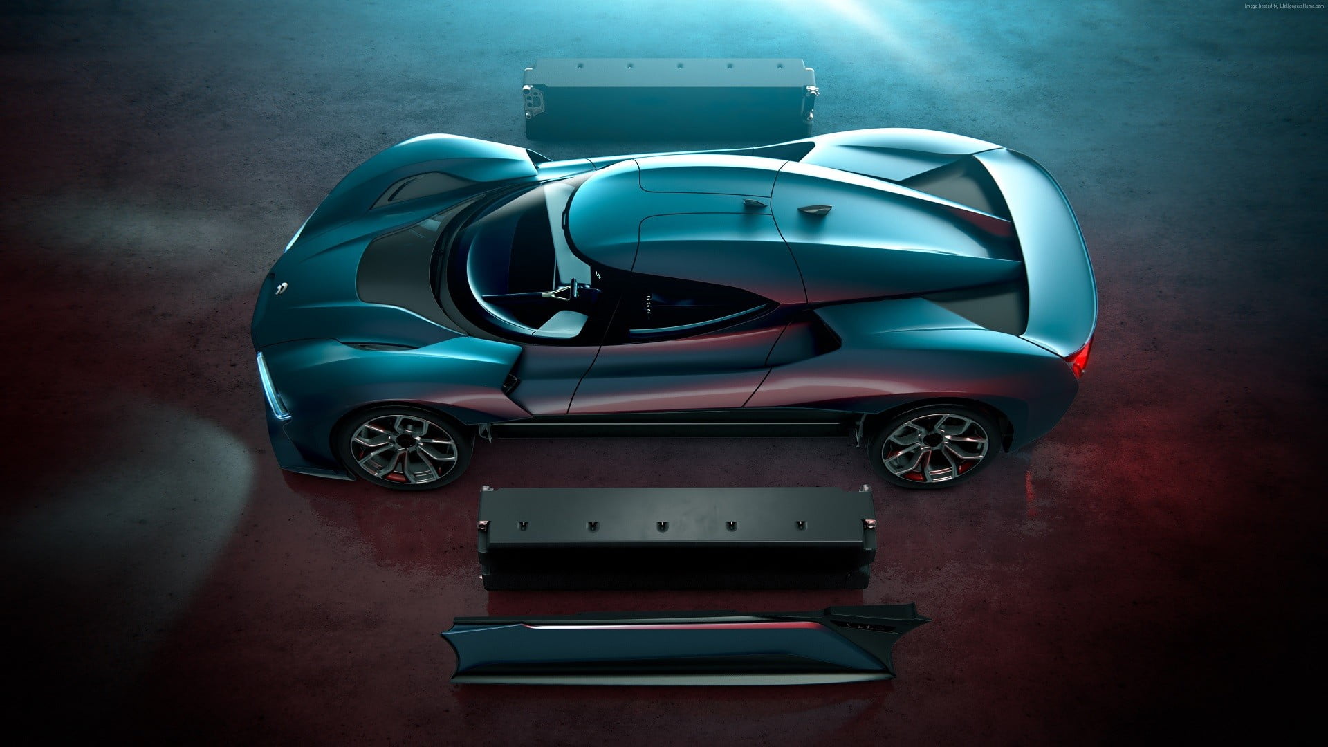 motor vehicle, transportation, wall - building feature, retro styled, toy, NextEV NIO EP9, mode of transportation, land vehicle, table, toy car, sports car, HD Wallpaper