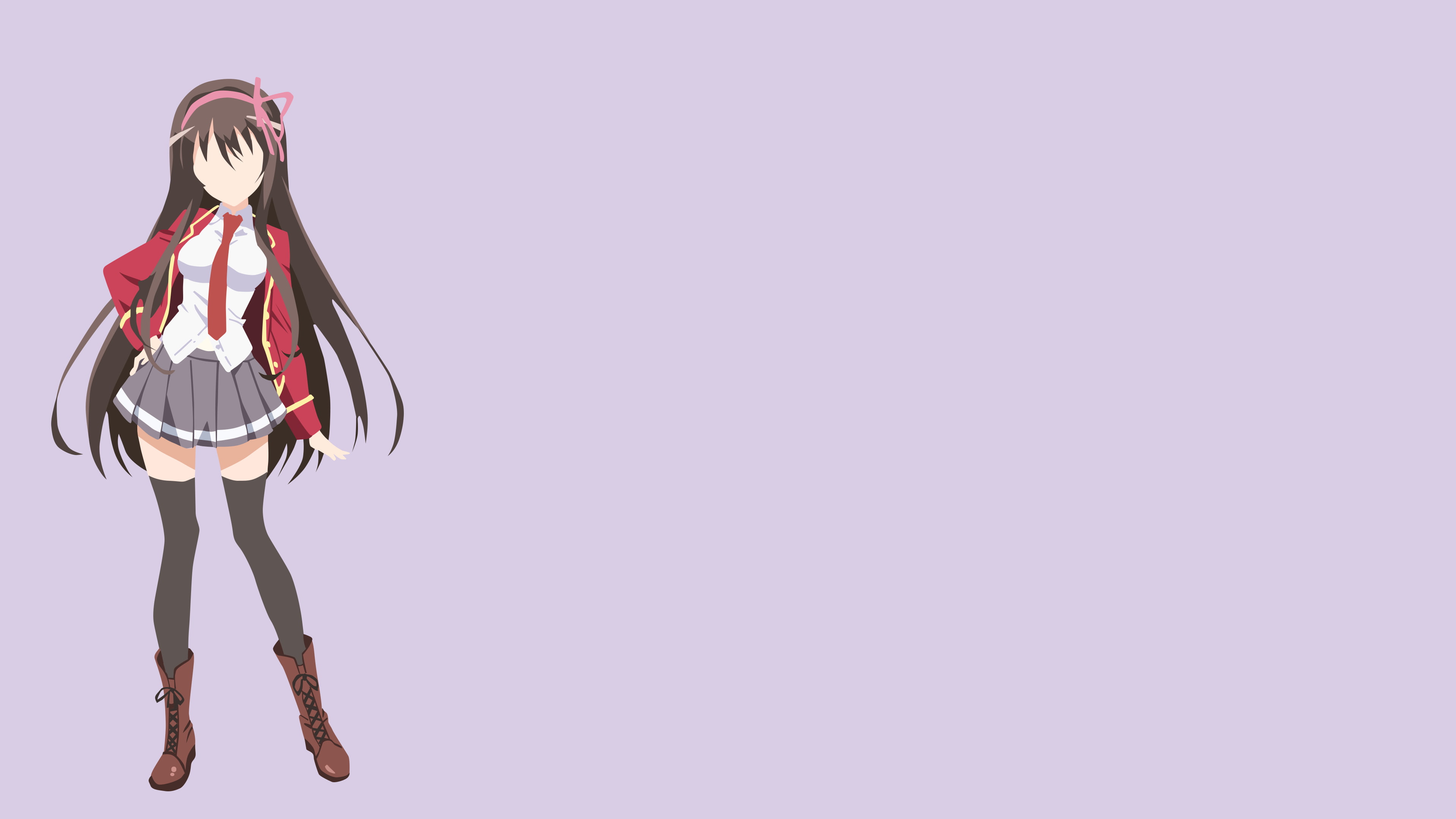 studio shot, females, Ore no Nounai Sentakushi ga, young adult, uniform, hairstyle, colored background, one person, copy space, clothing, full length, women, HD Wallpaper