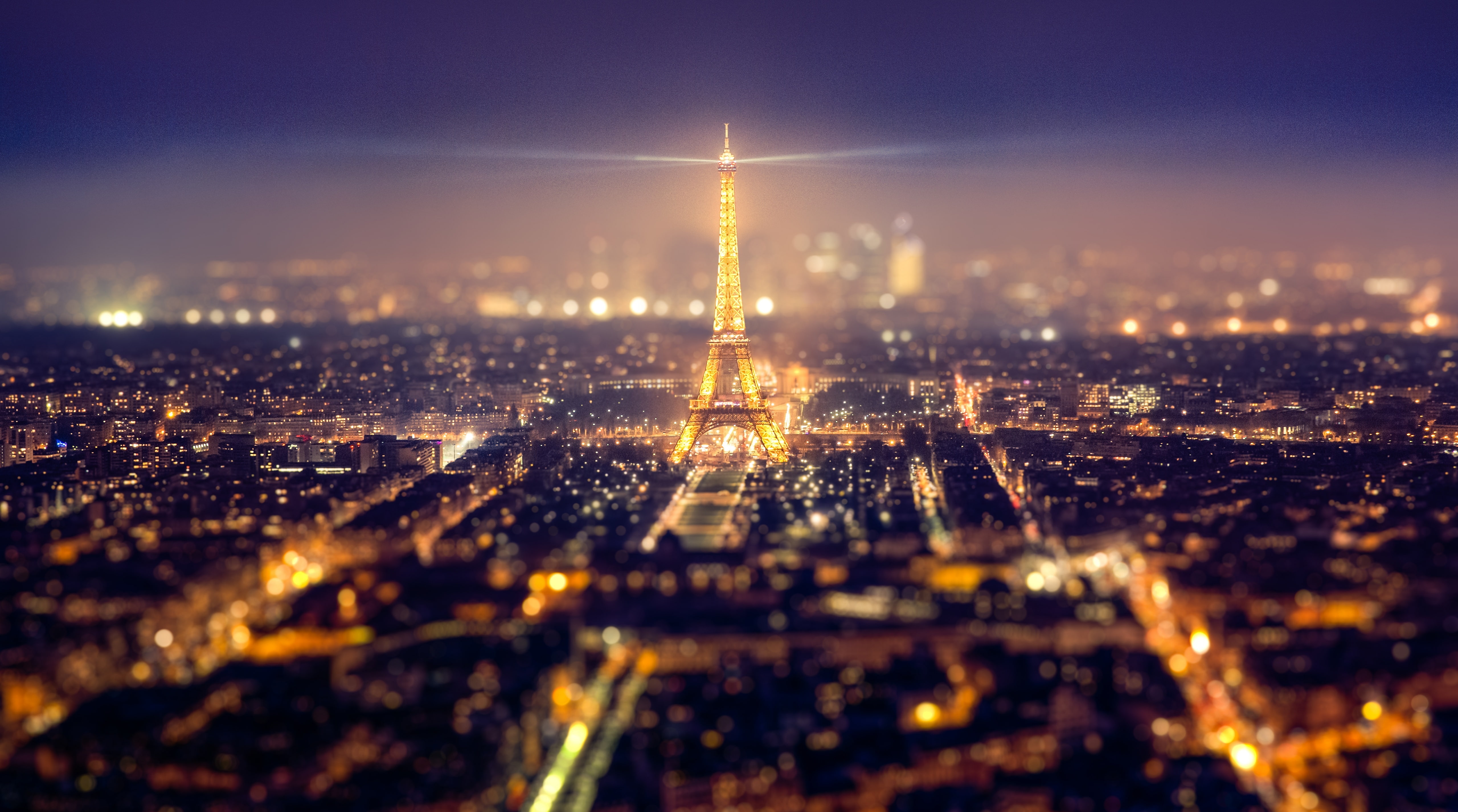 illuminated, Paris, travel, Photoshop, outdoors, Lights, Scene, building, urban skyline, Eiffel, tilt-shift, Tour, travel destinations, tilt, Bokeh, canon, HD Wallpaper