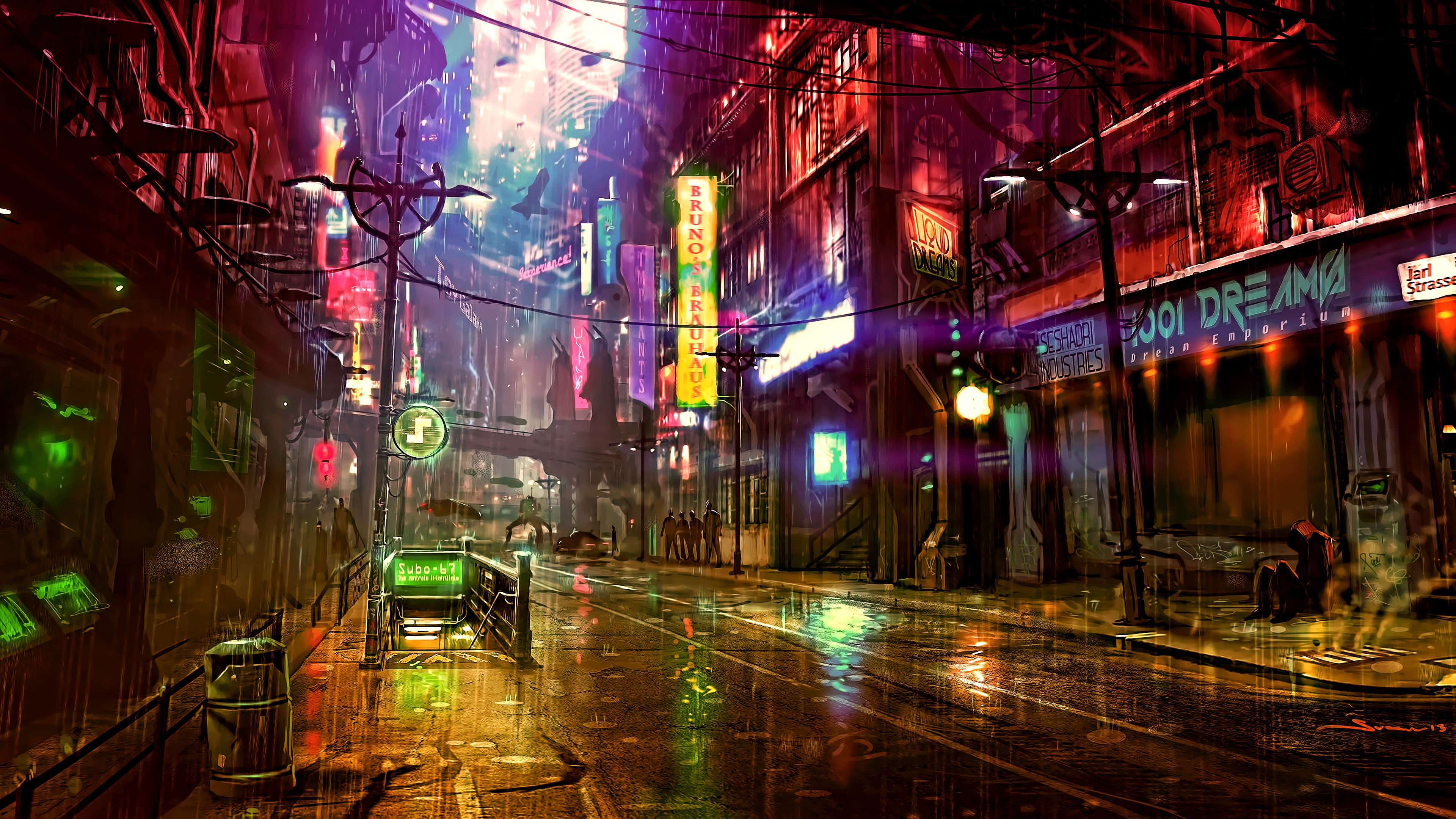 futuristic, 4K, cyberpunk, future world, 4K, HD Wallpaper