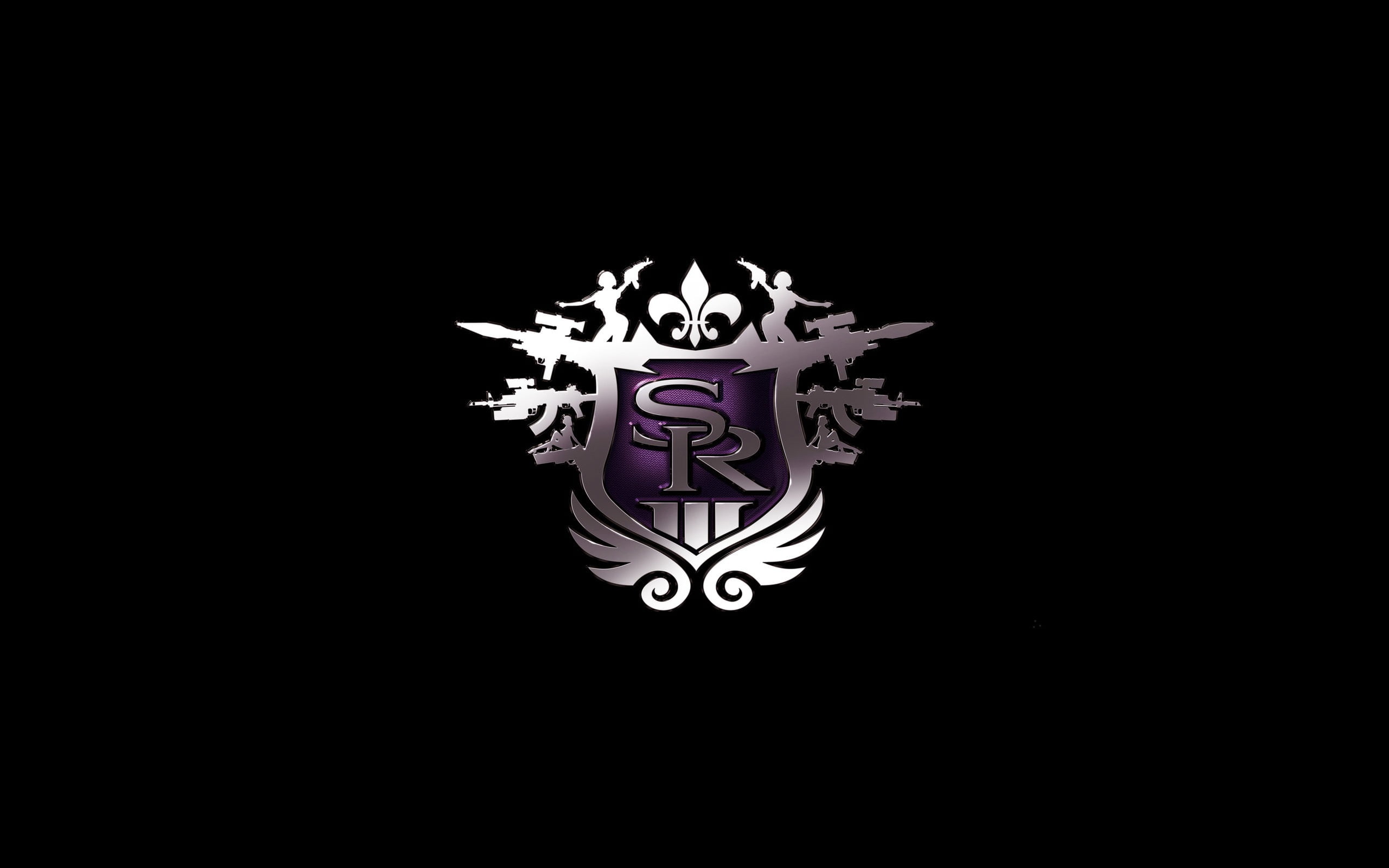 symbol, coat Of Arms, ornate, row, black Color, art and craft, sign, dark, nature, royalty, the, saints, studio shot, label, gray, lighting equipment, saints row, HD Wallpaper