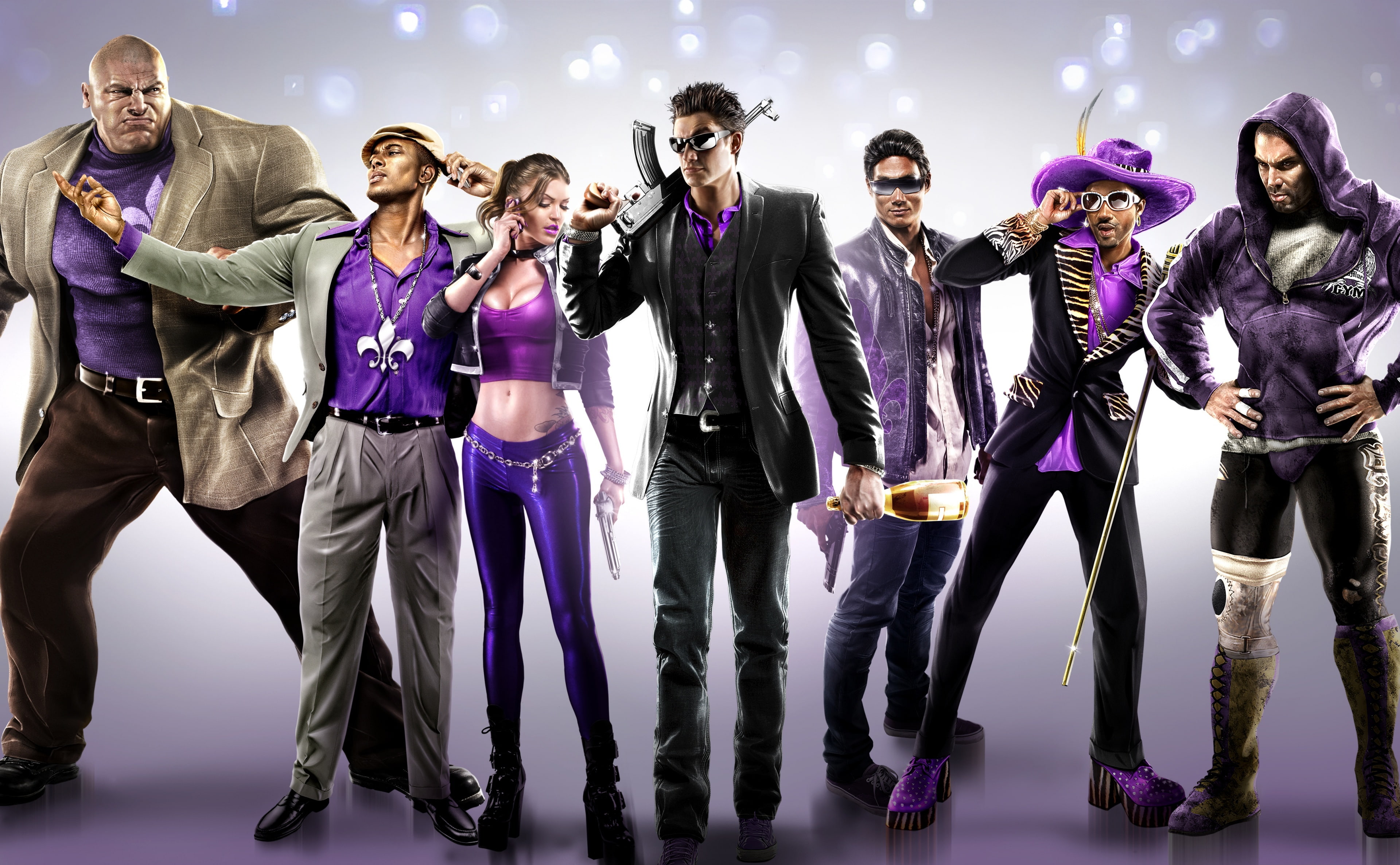 party - social event, 4K, nightlife, Game, men, nightclub, Games, well-dressed, Other Games, videogame, video, event, happiness, purple, group of people, HD Wallpaper