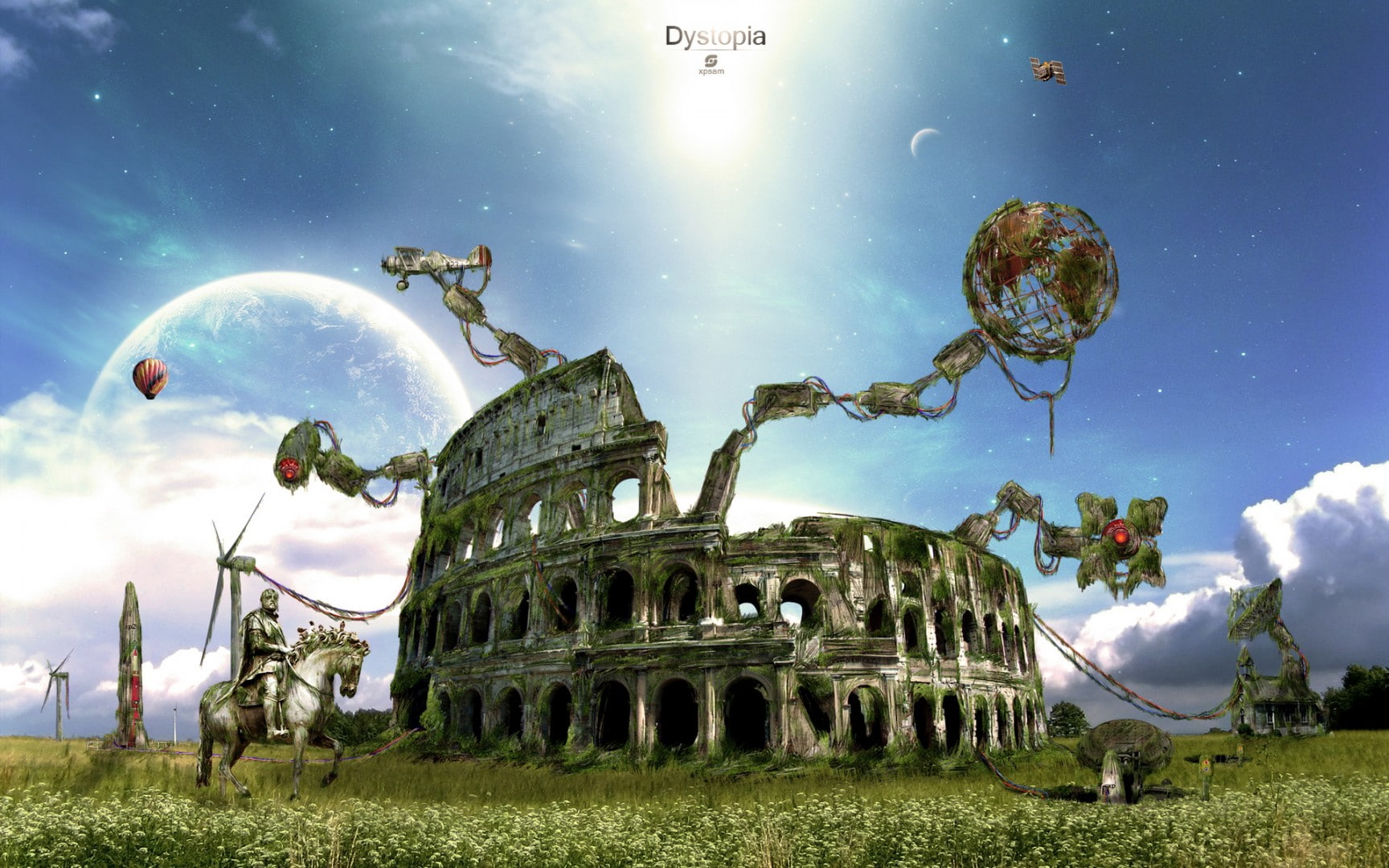 dystopia, hd, romans, colosseum, rome, 720P, HD Wallpaper