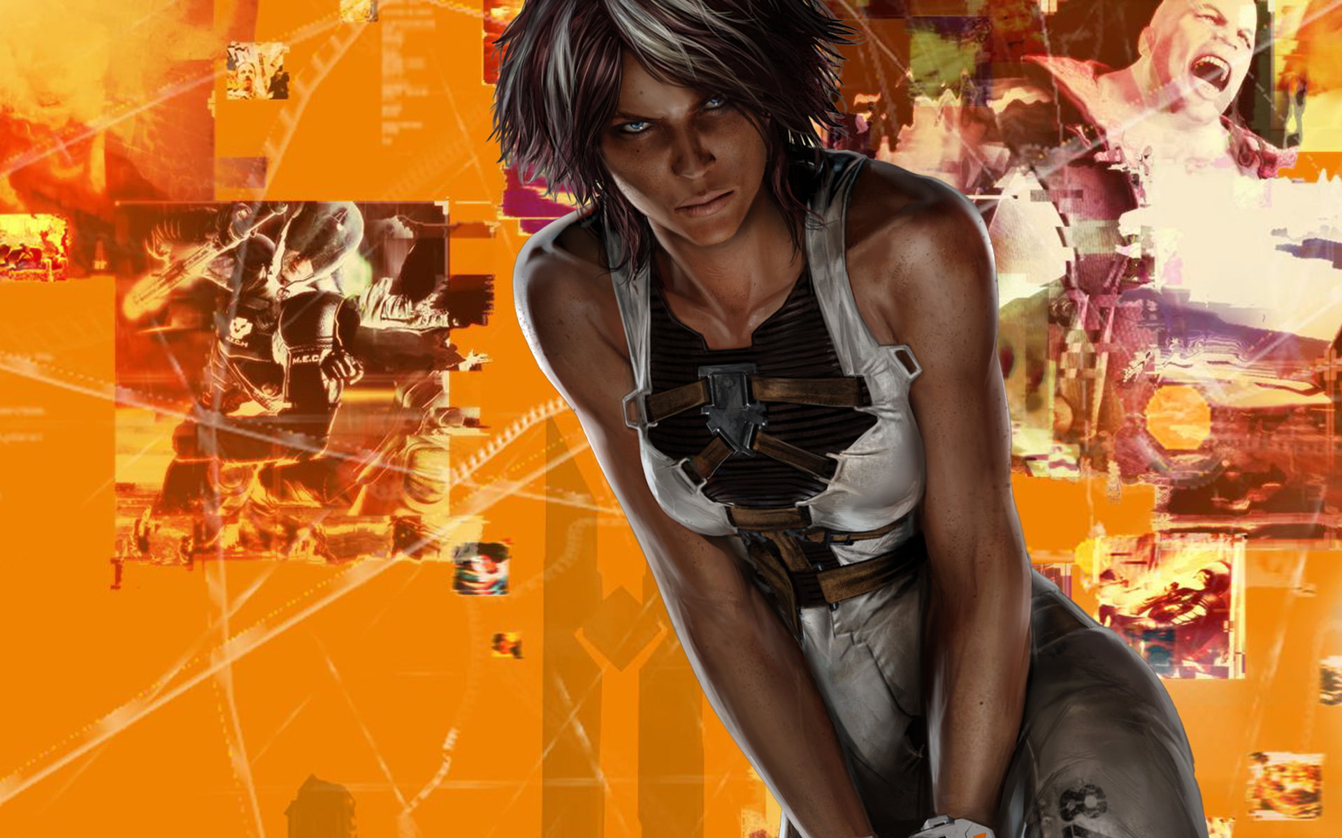 1080P, capcom, top, remember me, Nylin, Adrift, cyberpunk, s, illustration, sleeveless, women, grey, HD Wallpaper