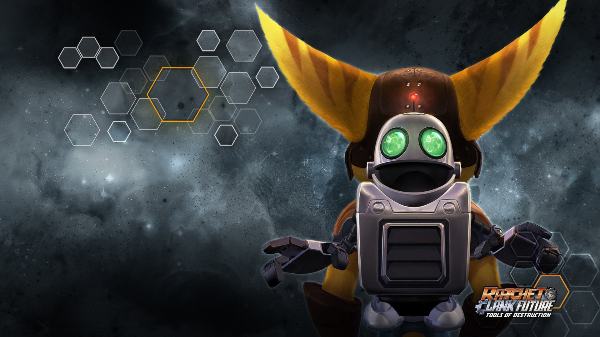 Ratchet and Clank Future: Tools of Destruction, Ratchet and Clank, outdoors, human representation, technology, work helmet, men, helmet, one person, HD Wallpaper