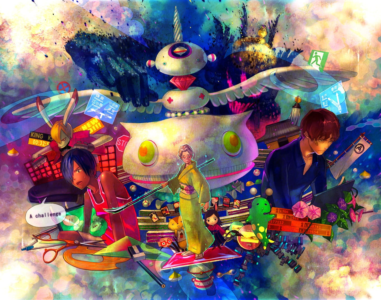 King Kazma, creativity, high angle view, men, Koiso Kenji, belief, human representation, multi colored, male likeness, Shinohara Natsuki , flower, group of people, HD Wallpaper