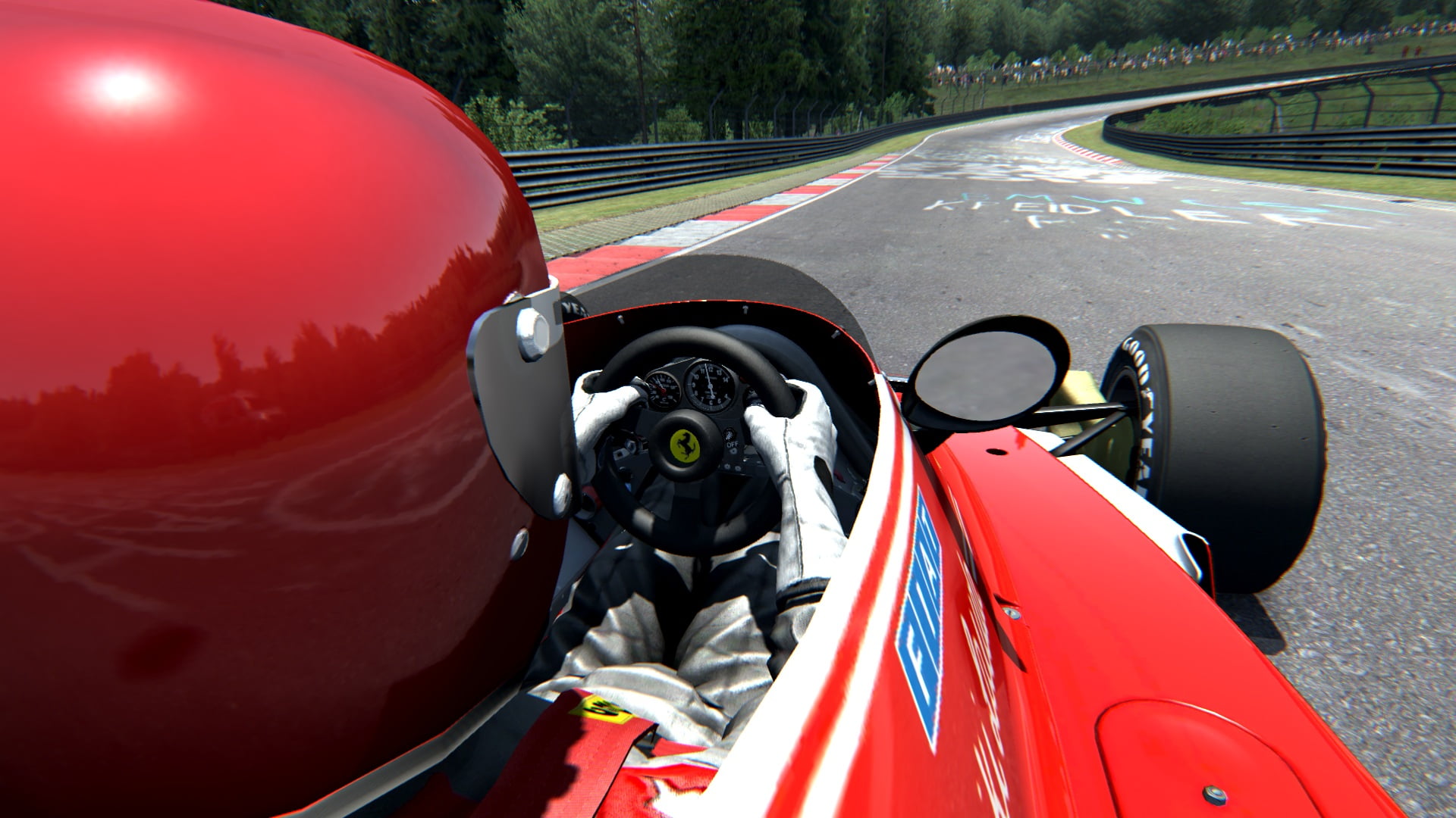 fun, cockpit, Formula 1, road, Nürburgring, red, transportation, mode of transportation, celebration, motor vehicle, tree, black color, nature, adventure, HD Wallpaper