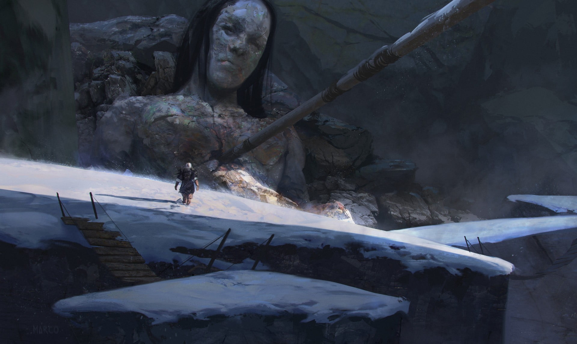 nature, motion, game, men, working, real people, 1080P, smoke - physical structure, wood - material, fantasy art, snow, outdoors, one person, winter, water, HD Wallpaper