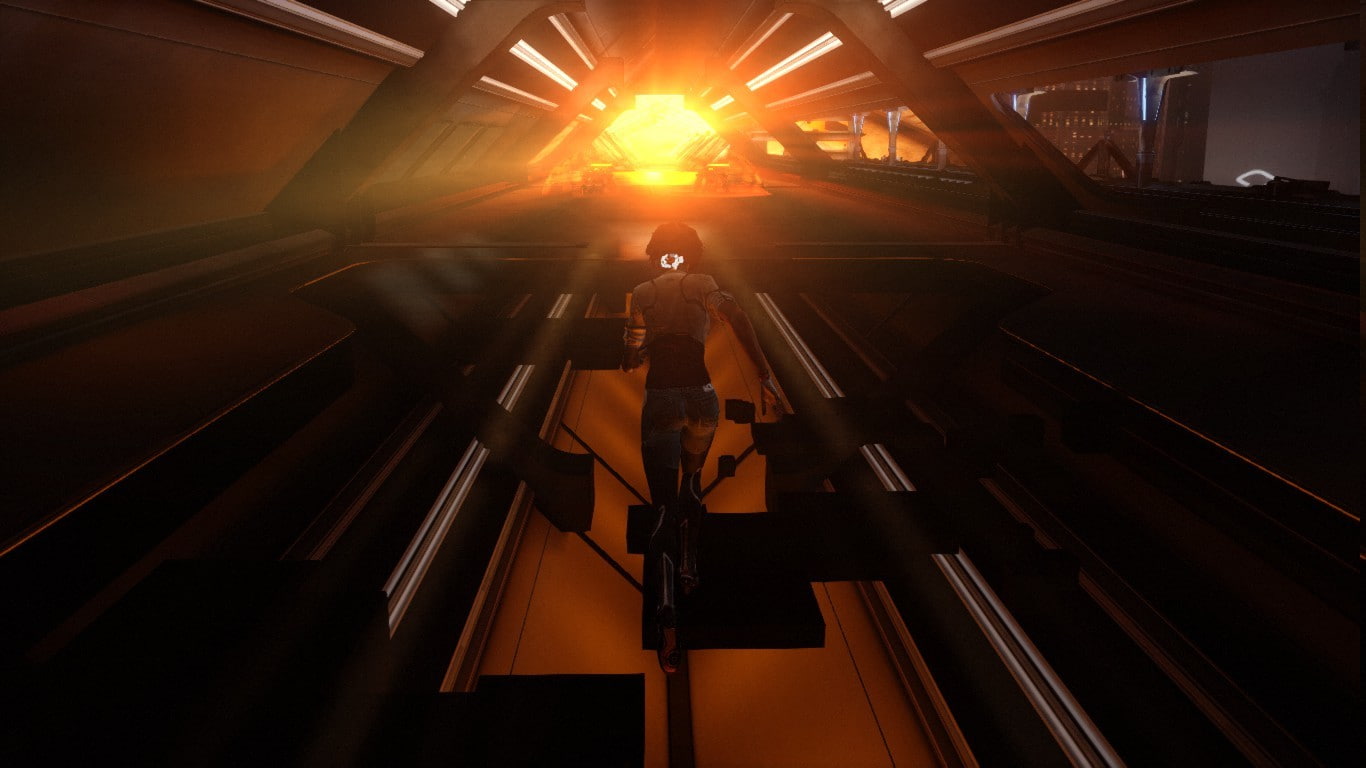 males, railing, motion, indoors, 720P, one person, lens flare, built structure, architecture, screenshots, sign, staircase, adult, Remember Me, ladder, HD Wallpaper