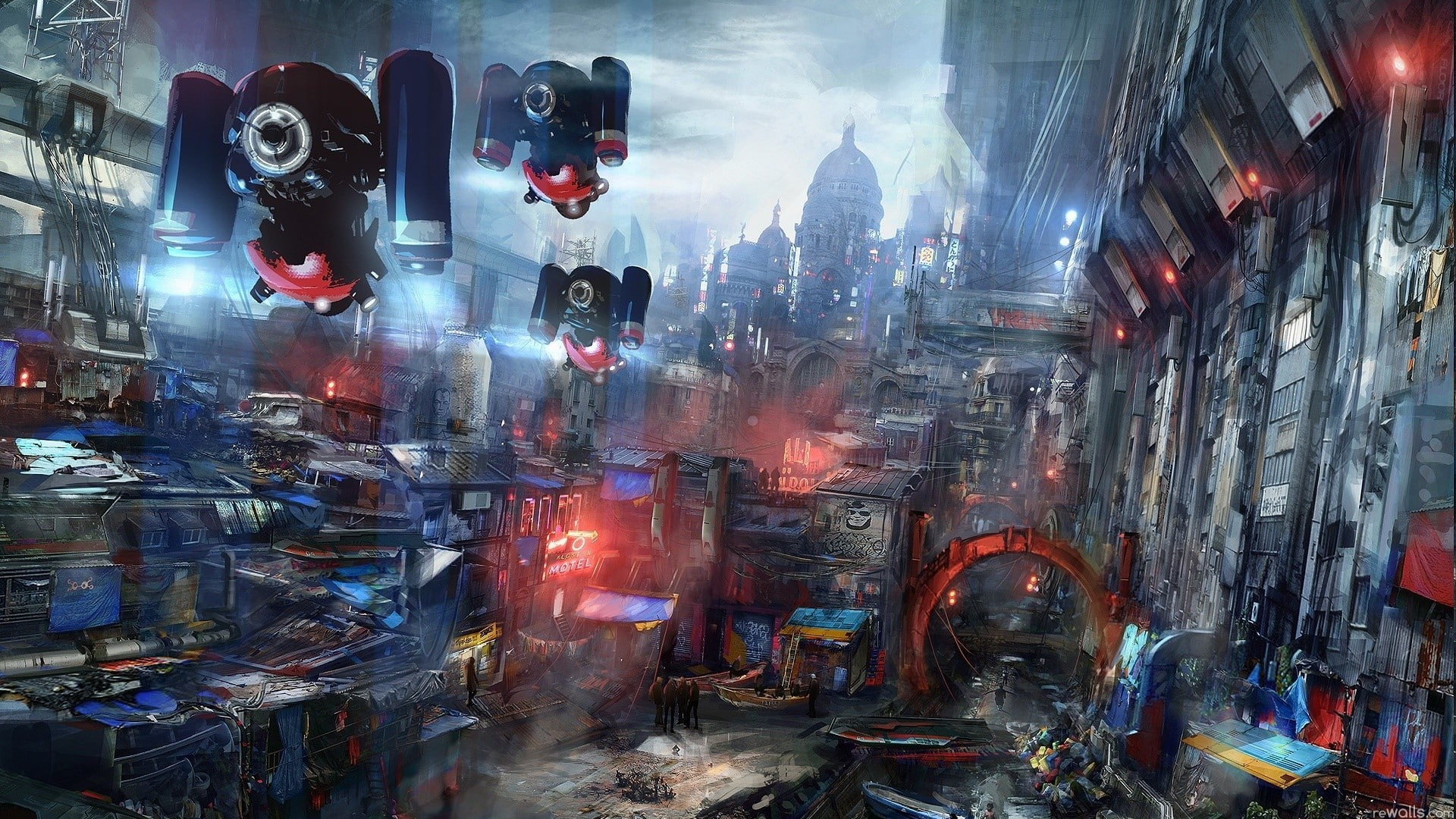 futuristic, Remember Me, futuristic city, video games, science fiction, 1080P, cityscape, HD Wallpaper