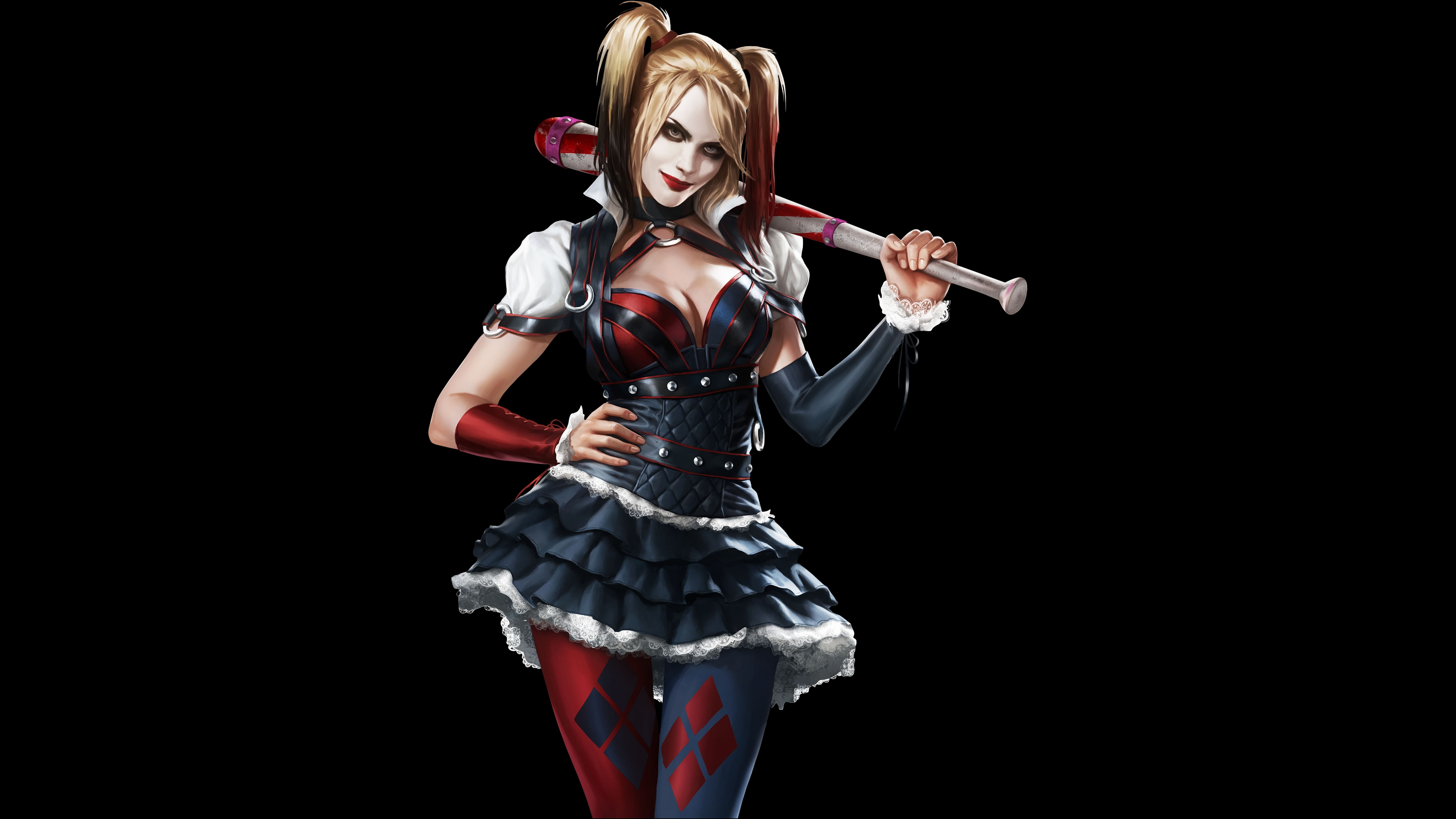 HD, Supervillain, 5K, Harley Quinn, 5K, harley, Minimal, DC Comics, quinn, digital, HD Wallpaper