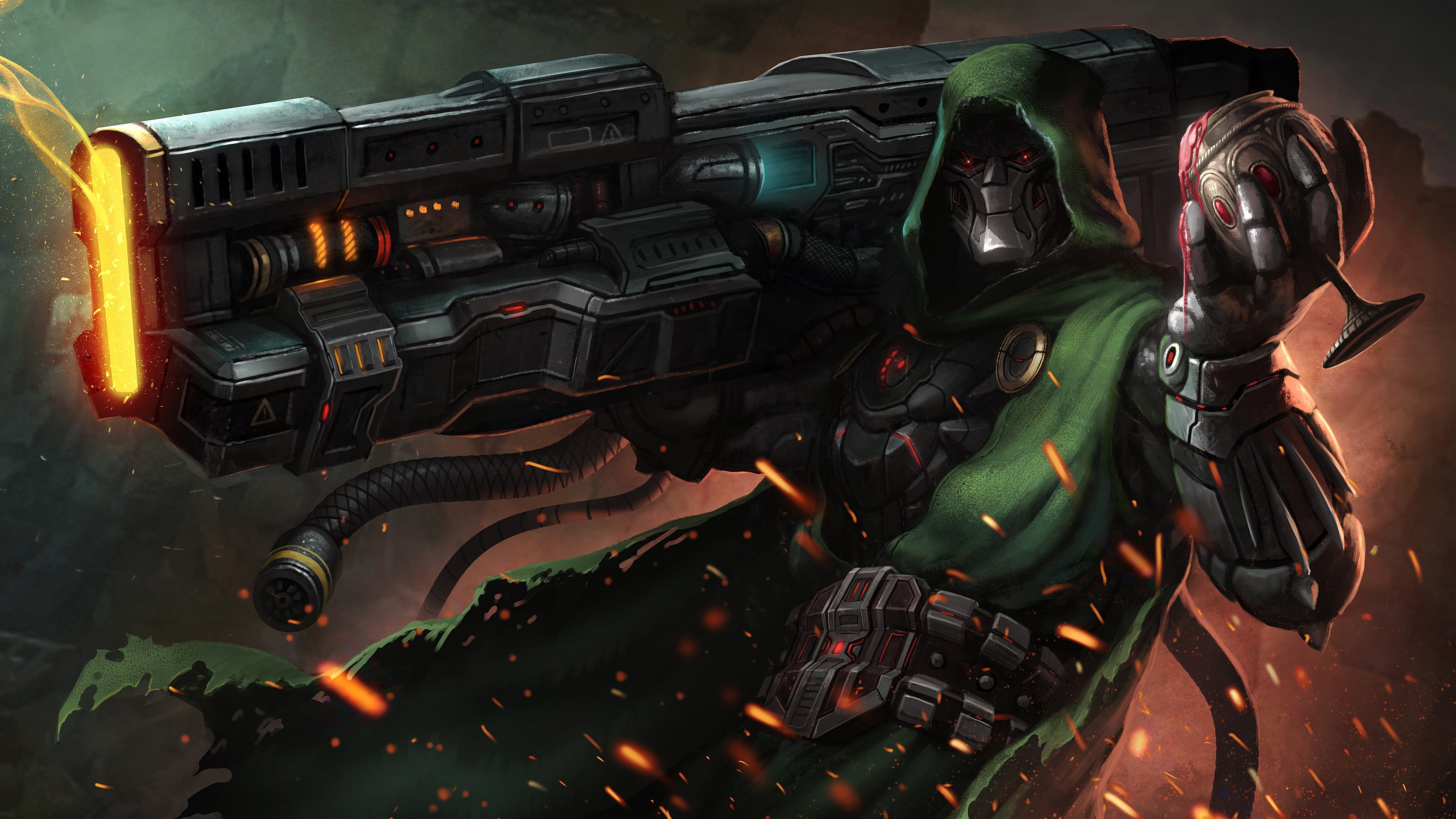 Marvel Comics, Supervillain, 4K, Artwork, Doctor Doom, 4K, HD Wallpaper