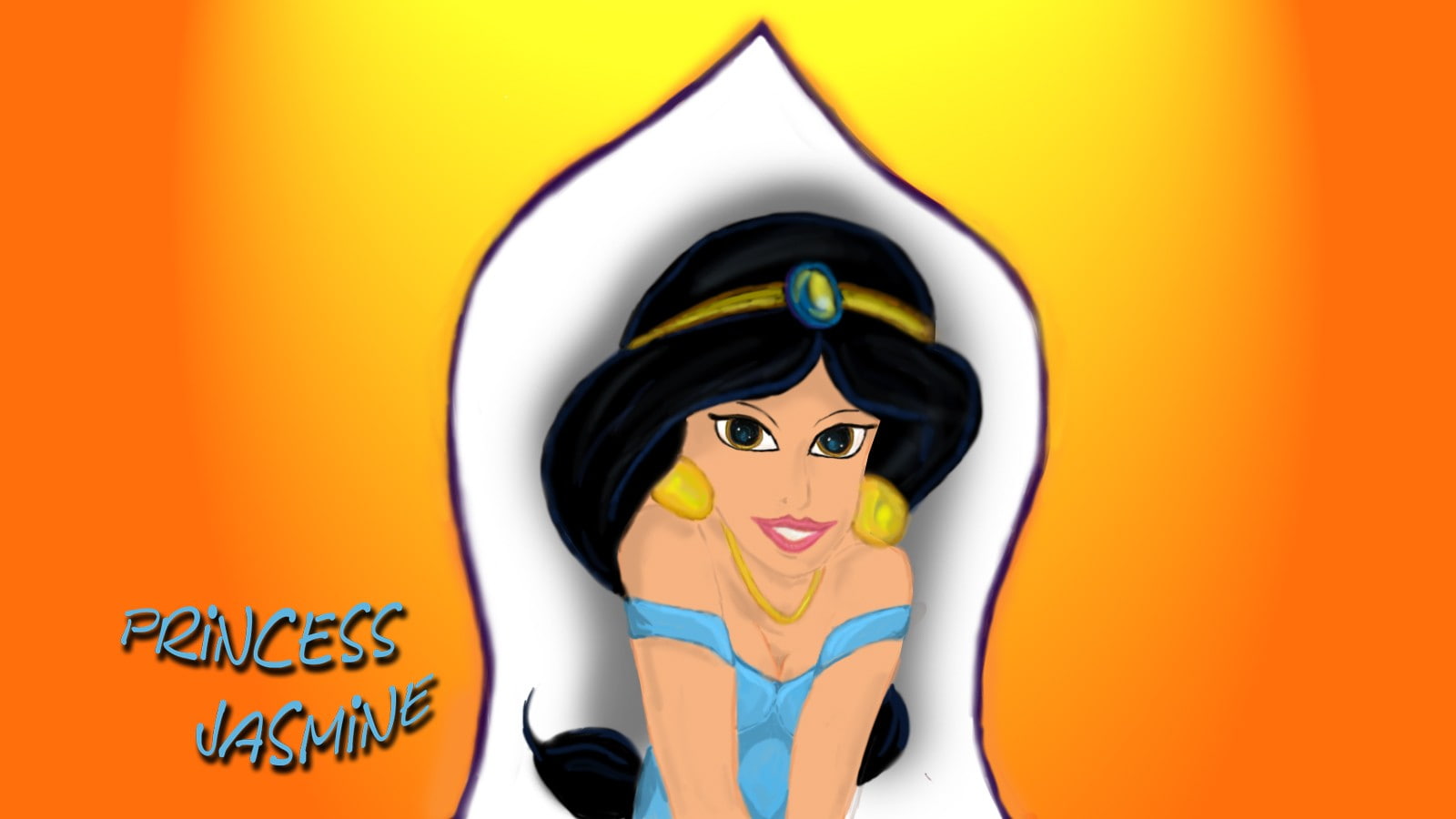 Disney, digital art, Disney Princesses, Adobe Photoshop, 720P, princess Jasmine, HD Wallpaper