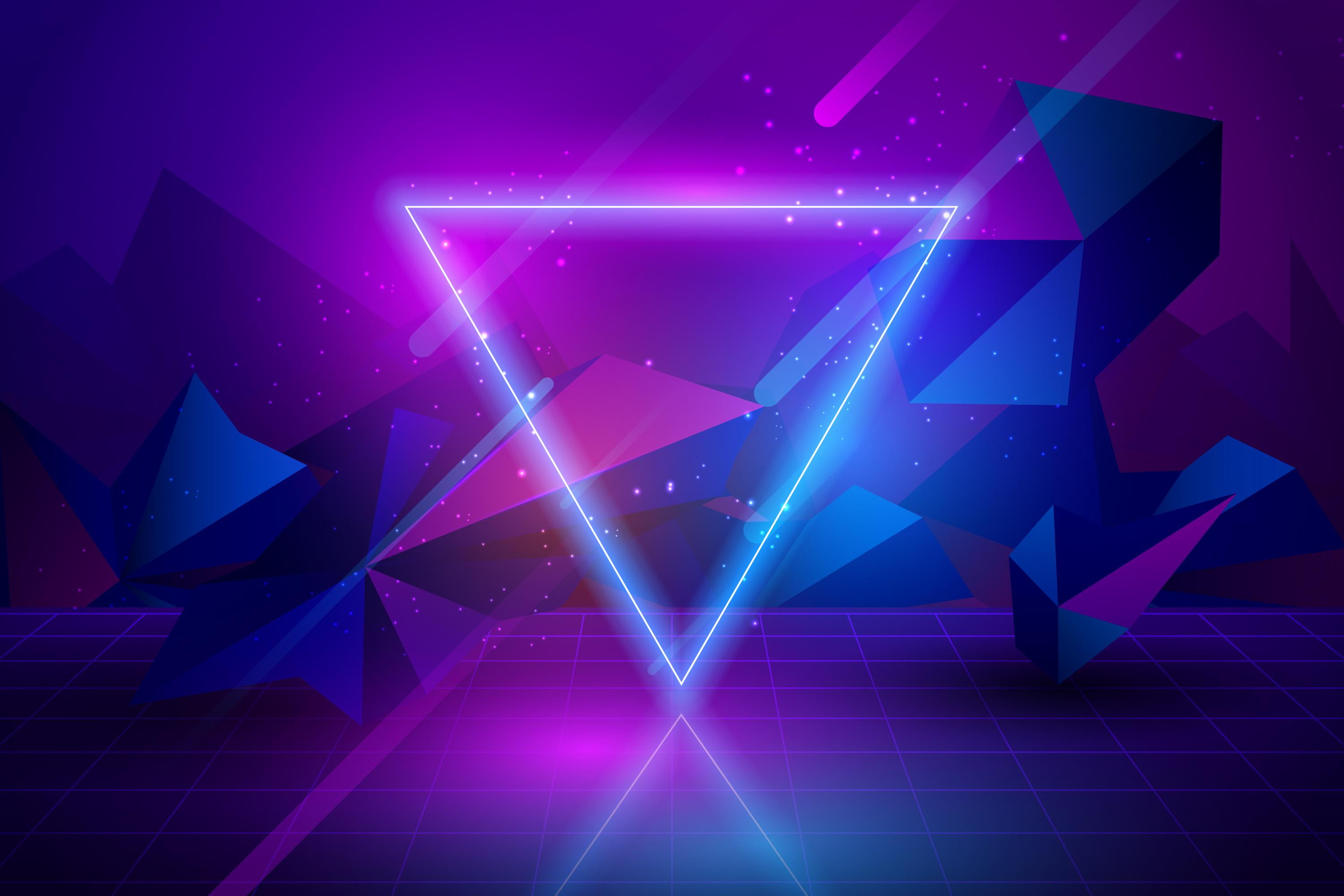 Colors (Album), UwU, colorful, digital, 2K, art installation, triangle, neon, HD Wallpaper