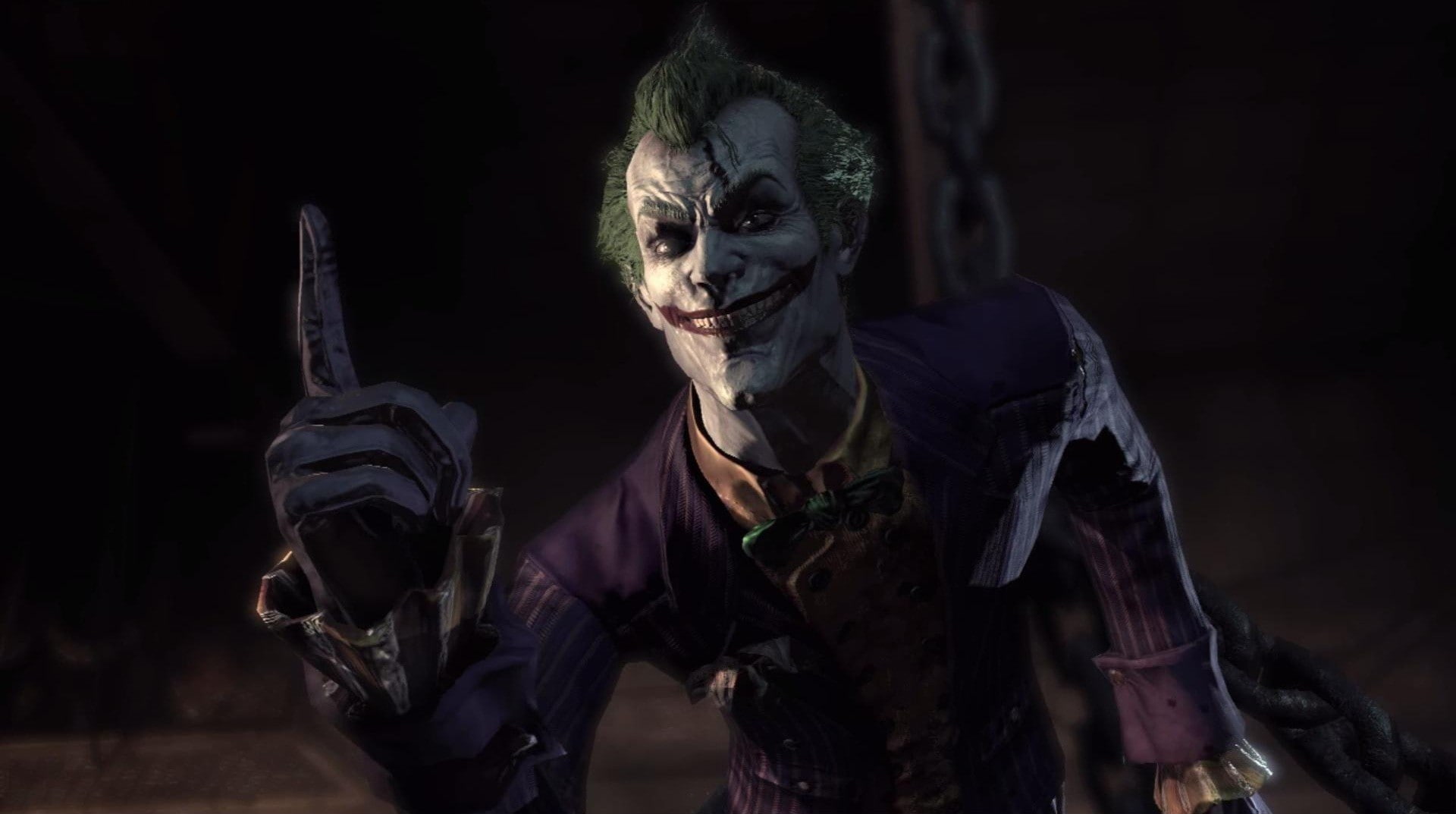 video games, witch, night, Batman, halloween, 1080P, dark, fear, make-up, celebration, front view, horror, waist up, Rocksteady Studios, clothing, black background, HD Wallpaper