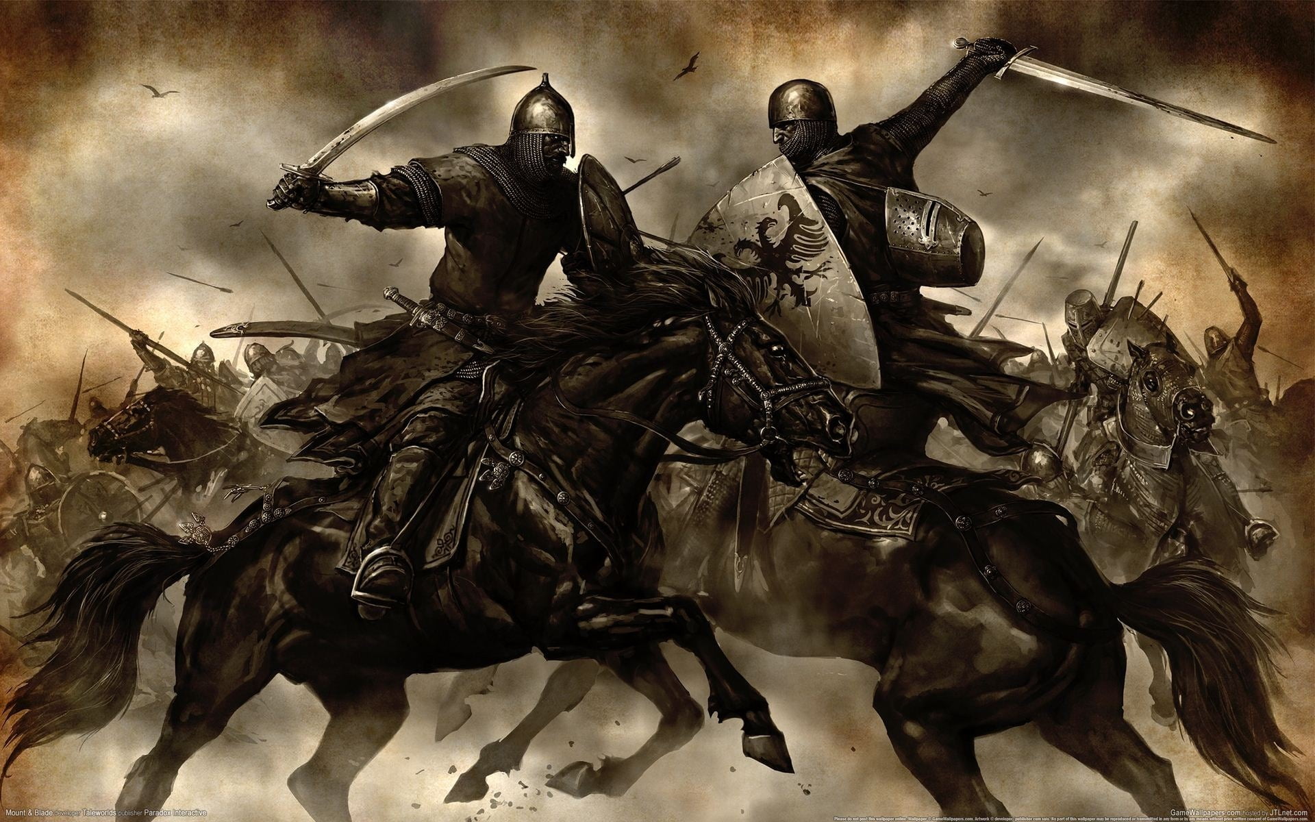 animal, Knights, male likeness, livestock, no people, illustration, old, war, concepts And Ideas, men, arts And Entertainment, horse, 1080P, statue, Mount and Blade, HD Wallpaper