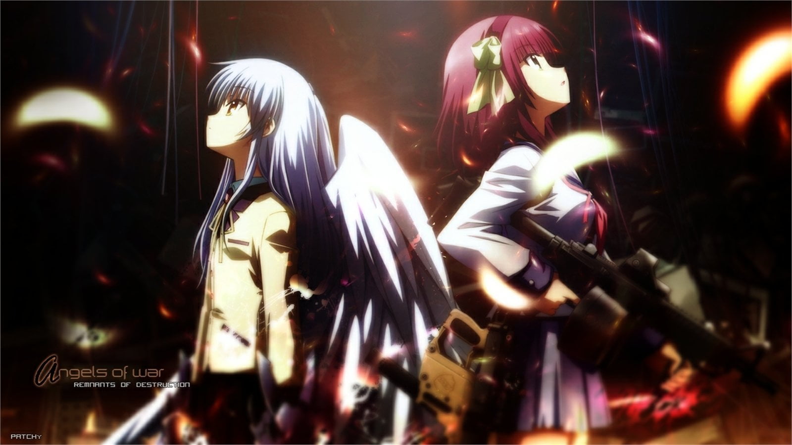 Yuri Nakamura, leisure activity, angels, adult, illuminated, women, group of people, selective focus, indoors, motion, 720P, enjoyment, Anime, event, HD Wallpaper