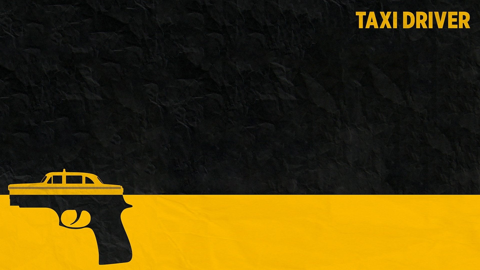 yellow, black color, mode of transportation, western script, 1080P, no people, single object, day, absence, construction industry, Taxi Driver, copy space, HD Wallpaper
