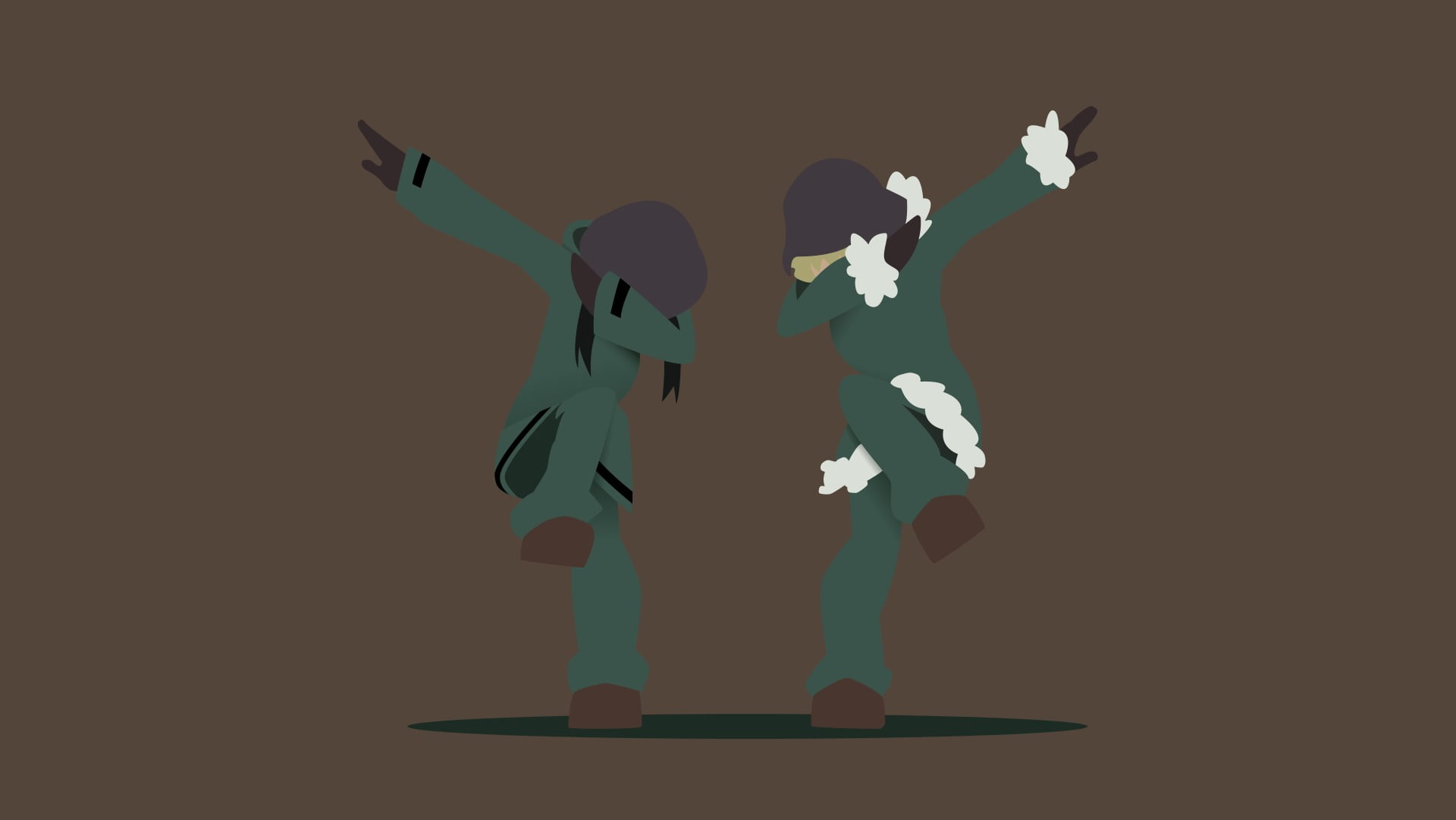 cut out, minimalism, obscured face, front view, Chito (Shoujo Shuumatsu Ryokou), full length, creativity, paint, 1080P, standing, representation, unrecognizable person, HD Wallpaper
