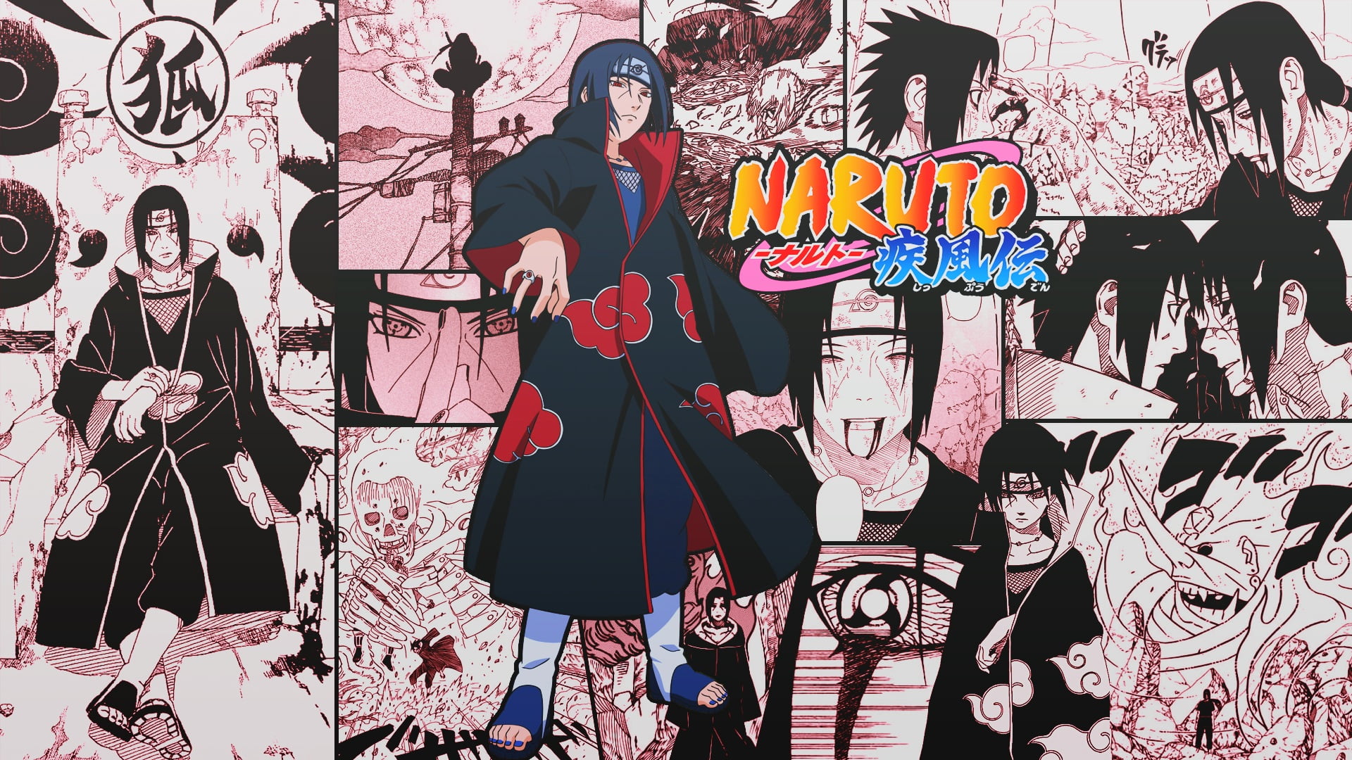 1080P, Sasuke Uchiha, Naruto, Itachi Uchiha, Akatsuki (Naruto), HD Wallpaper