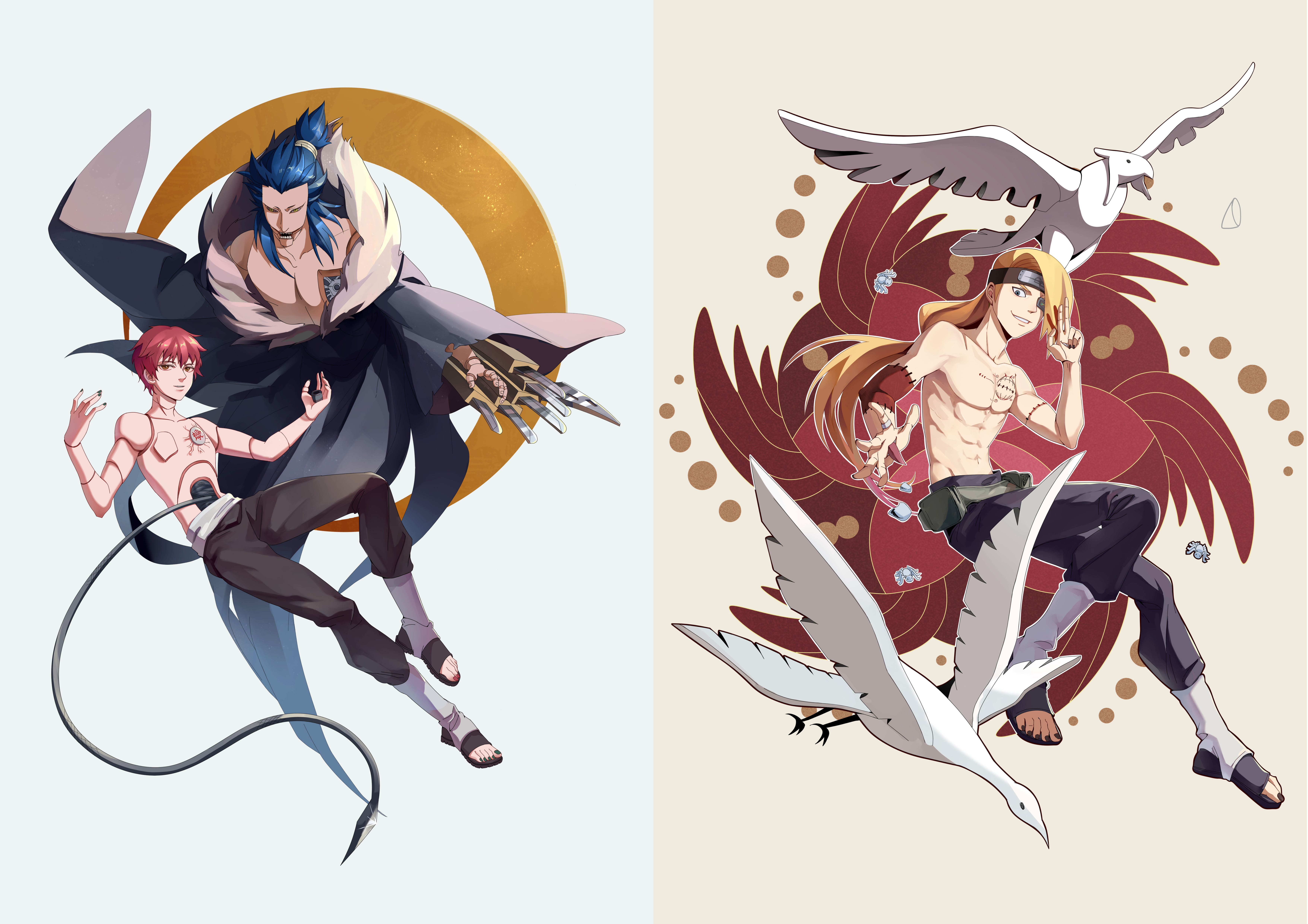 Sasori (Naruto), Naruto, Deidara (Naruto), 5K, HD Wallpaper