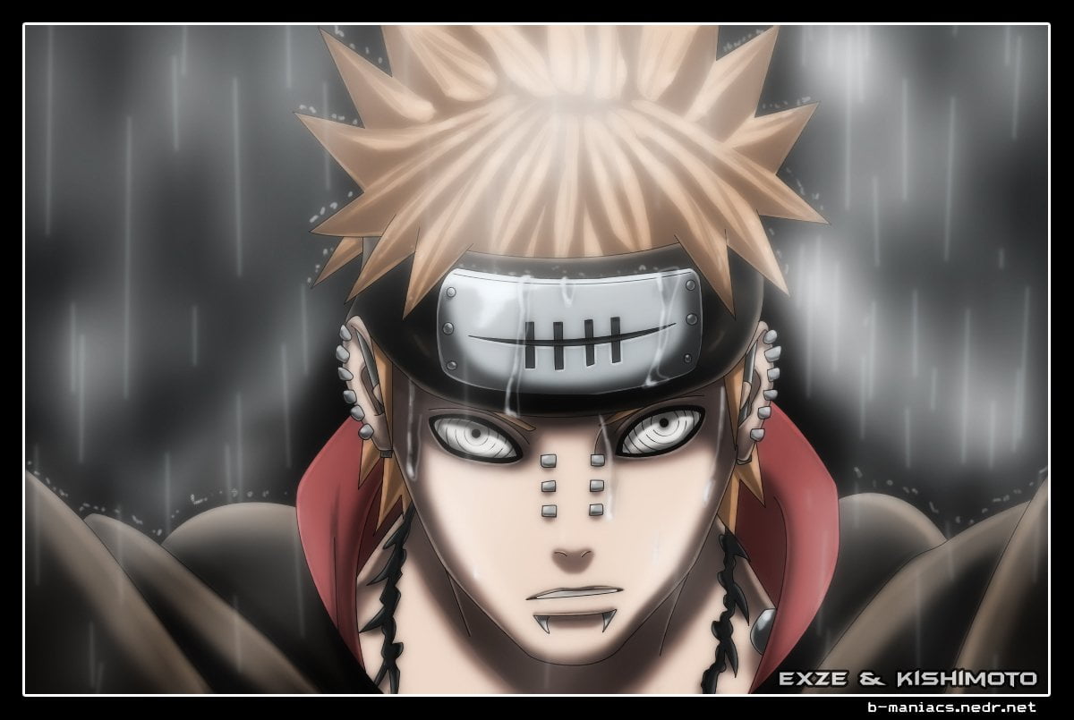digital composite, transfer print, unrecognizable person, Naruto, mask - disguise, close-up, portrait, Yahiko (Naruto), Pain (Naruto), body part, headshot, HD Wallpaper