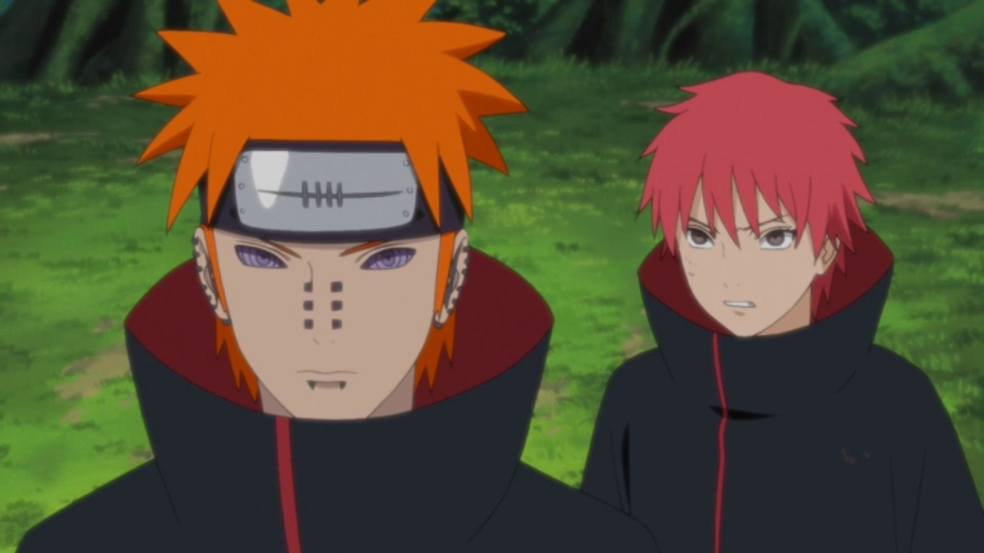 Naruto, nature, black color, disguise, front view, focus on foreground, adult, mask, outdoors, Pain (Naruto), headshot, young men, clothing, day, Sasori (Naruto), HD Wallpaper