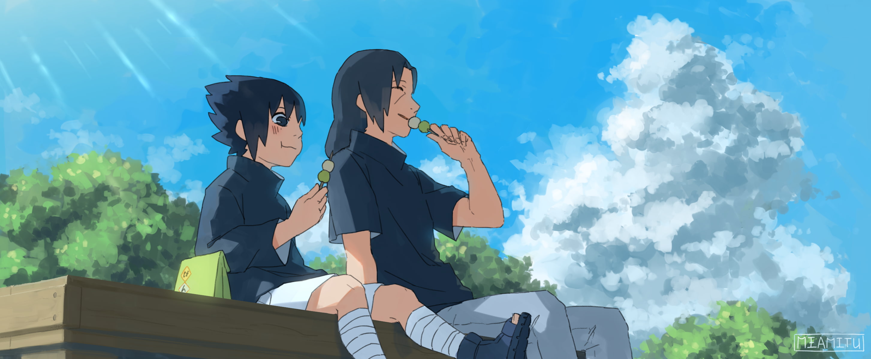 Naruto, Itachi Uchiha, Sasuke Uchiha, 2K, Anime, HD Wallpaper