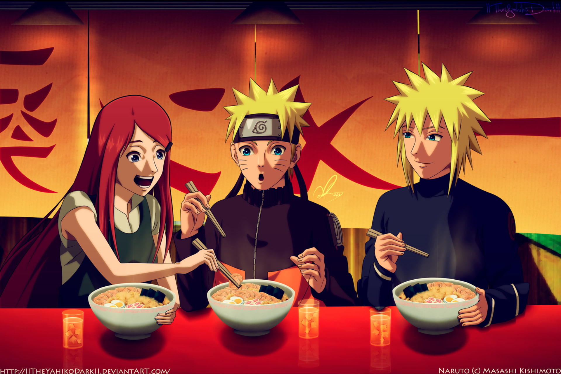 Anime, Naruto, Kushina Uzumaki, Minato Namikaze, Naruto Uzumaki, 1080P, HD Wallpaper