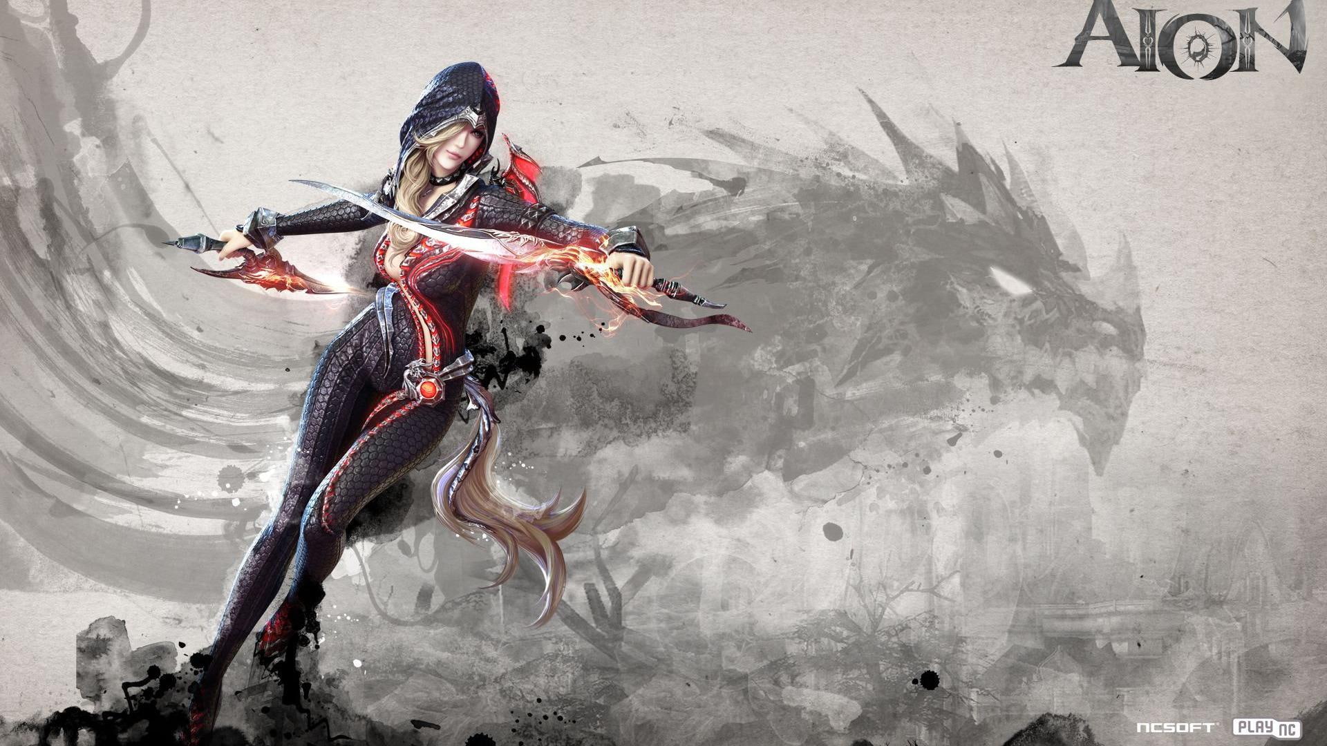 fantasy, games, assassin, aion, aion gir, girl, 1080P, HD Wallpaper