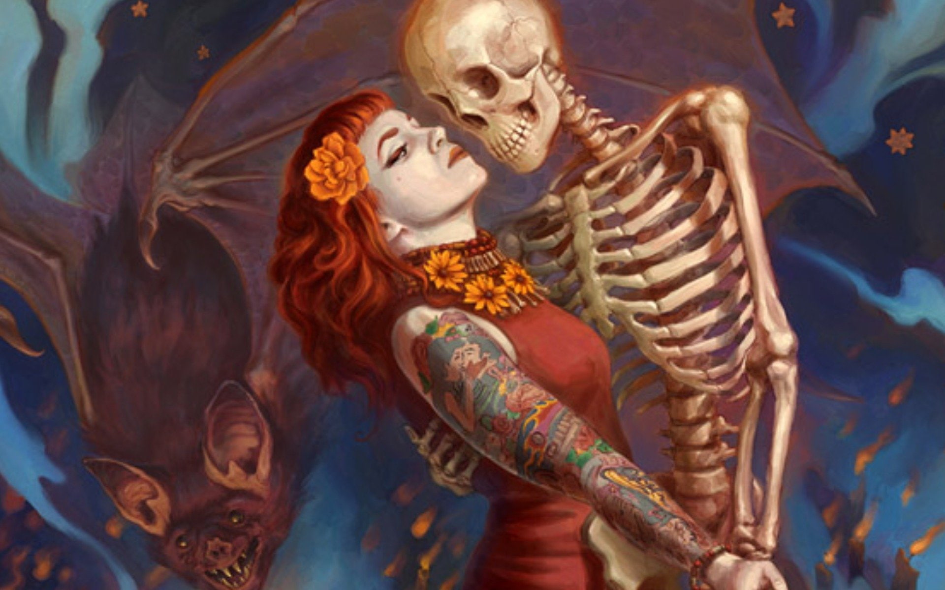 dead, mobile, human hand, art and craft, religion, digital, representation, skeleton, 1080P, hand, human skeleton, human body part, tattoo, gir, indoors, HD Wallpaper
