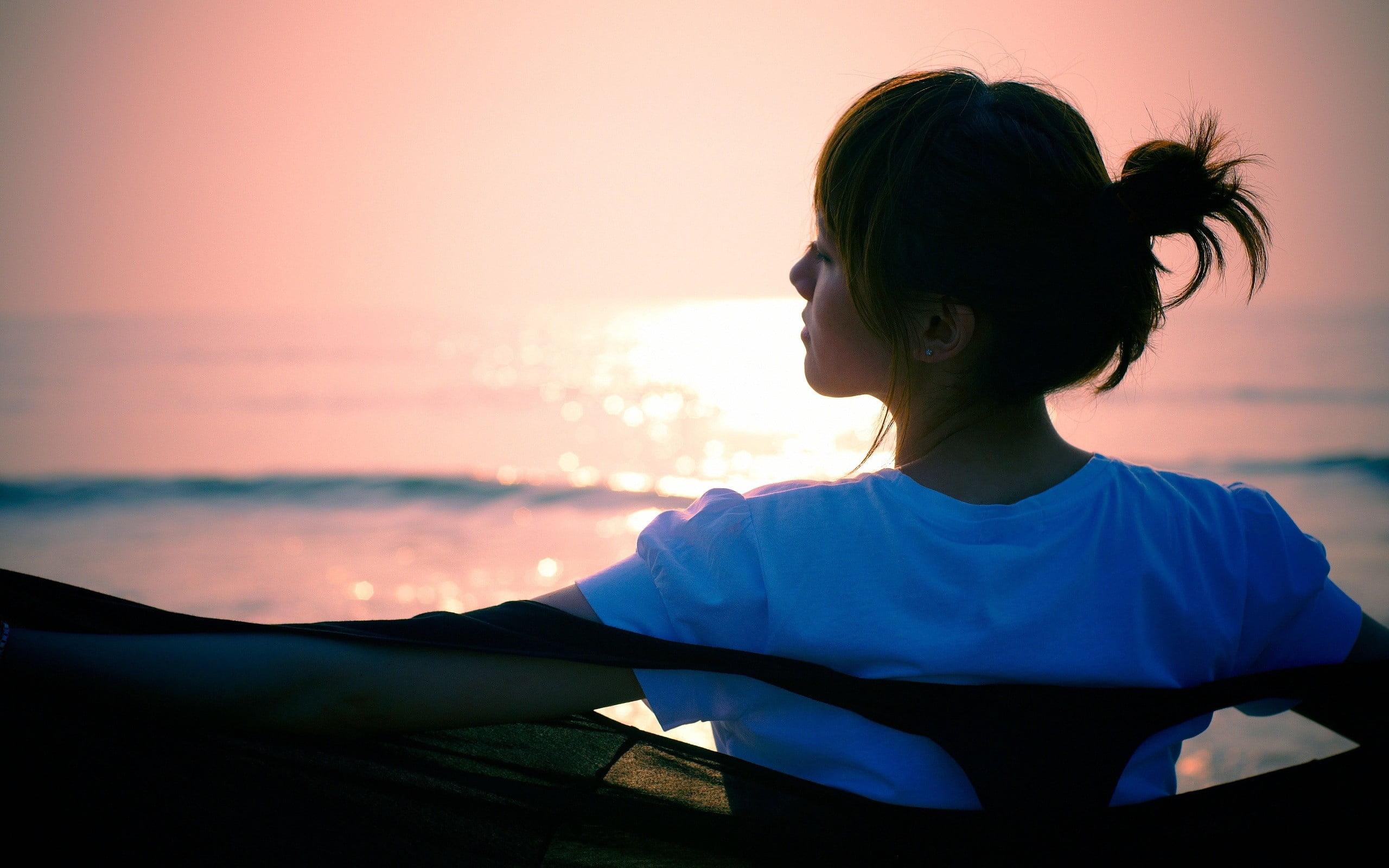 light, leisure Activity, scenics - nature, hairstyle, landscape, adult, freedom, s, healthy Lifestyle, sky, copy Space, sunset, enjoyment, 2K, real people, HD Wallpaper