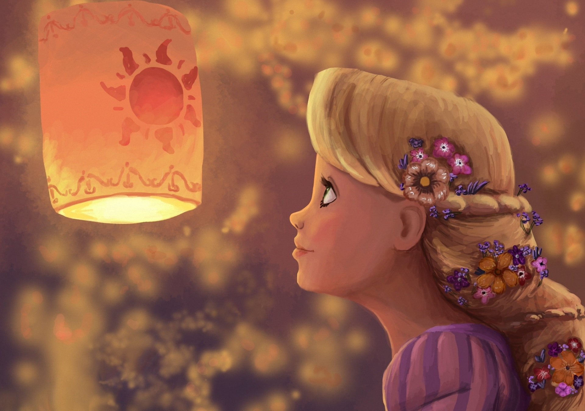 art, rapunzel, profile, gir, 1080P, HD Wallpaper