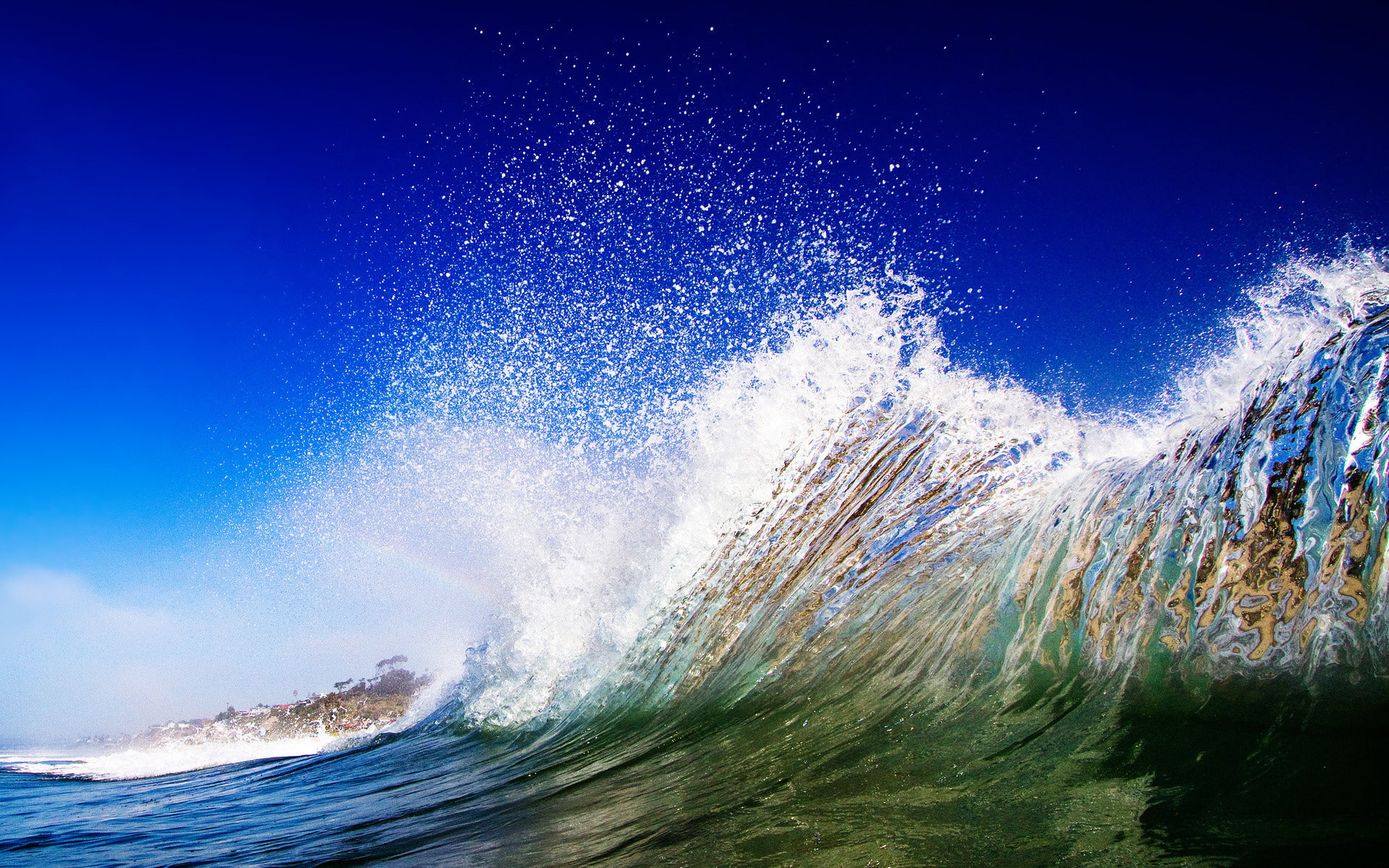 hd, sparkly, sea, 1080P, waves, wave, beaches, 1920x1200, HD Wallpaper
