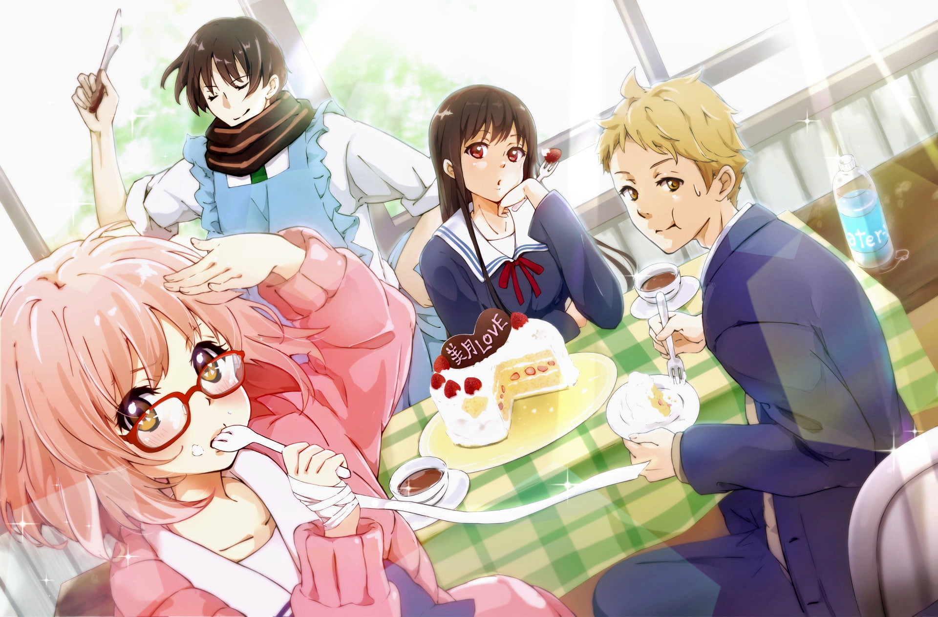 Akihito Kanbara, Mitsuki Nase, 1080P, Anime, Mirai Kuriyama, Hiroomi Nase, Beyond the Boundary, HD Wallpaper
