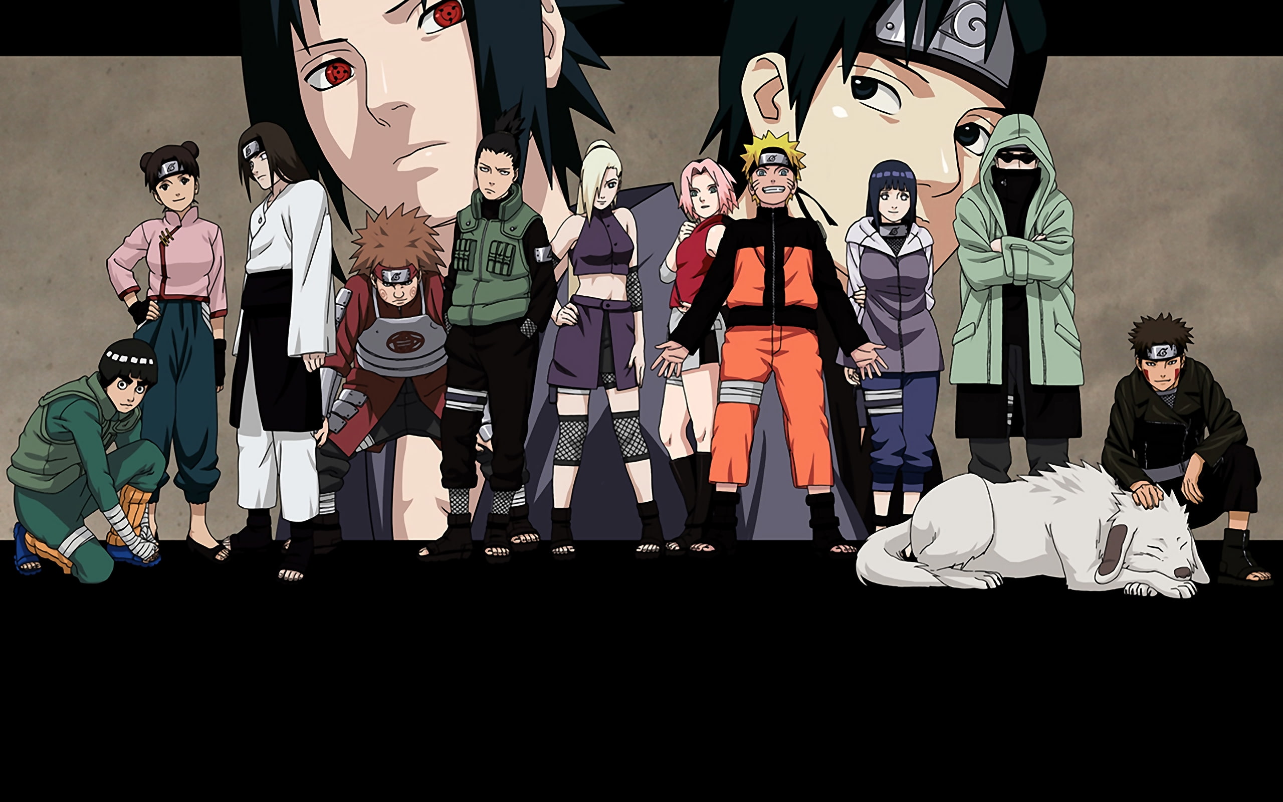 anime, uchiha, hyuuga, sasuke, neji, 2K, lee, Uchiha Sasuke, sakura, nara, choj, naruto, hd, Haruno Sakura, hinata, haruno, art, shikamaru, shippuden, HD Wallpaper
