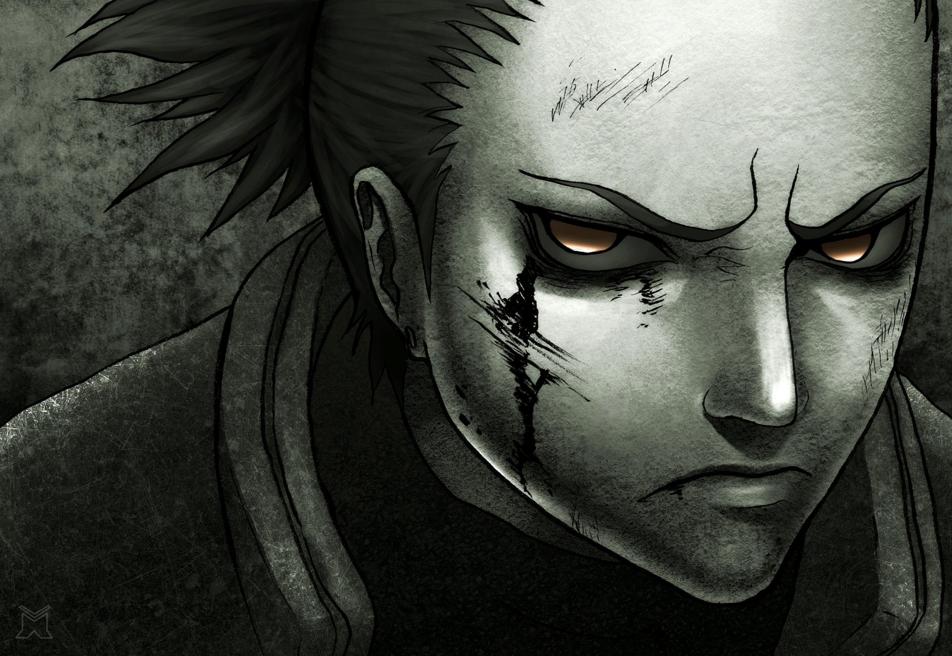 looking at camera, one person, face paint, human body part, headshot, lifestyles, indoors, nara, body part, human face, shippuden, 1080P, portrait, HD Wallpaper