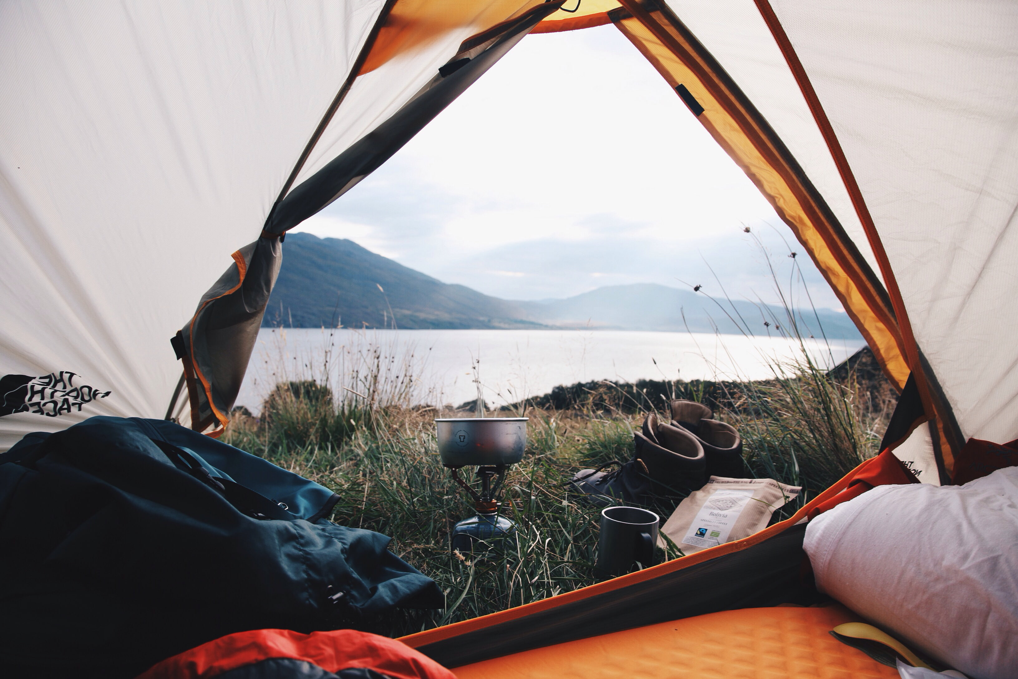 relaxation, day, lake, hiking, copy Space, scenics, nature, white, mountain range, journey, wilderness Area, people Traveling, stay, vacations, adventure, HD Wallpaper