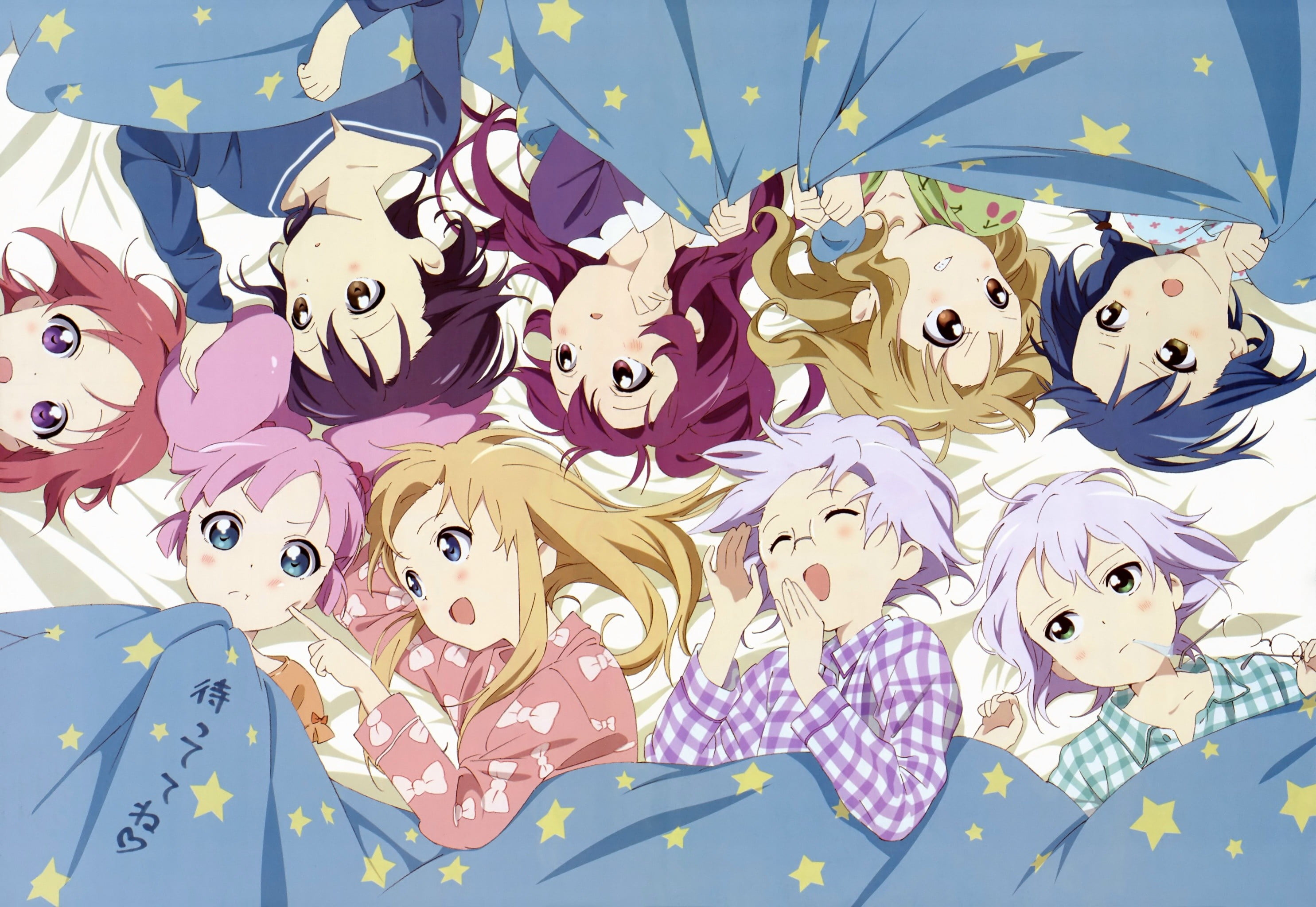 Chizuro Ikeda, Yuru Yuri, Oomuro Sakurako, multi colored, Furutani Himawari, festival, pattern, large group of objects, no people, Akaza Akari, celebration, HD Wallpaper